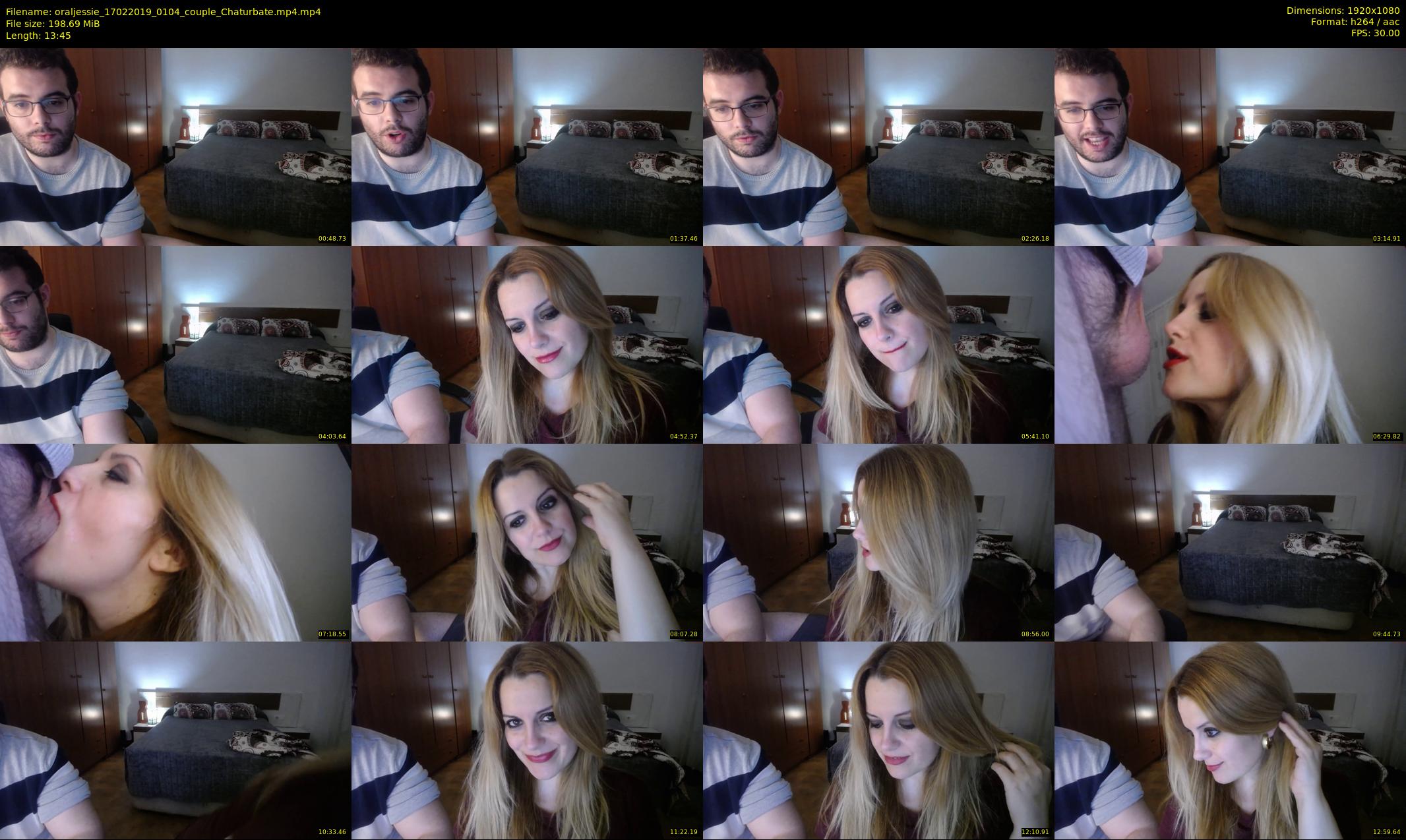 oraljessie — 14 minute Chaturbate couple cam show recording, 1080p, Feb 17, 2019