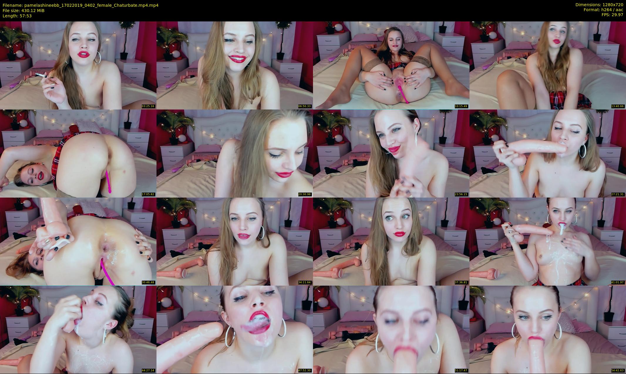 pamelashineebb — 58 minute Chaturbate female cam show recording, 720p, Feb 17, 2019