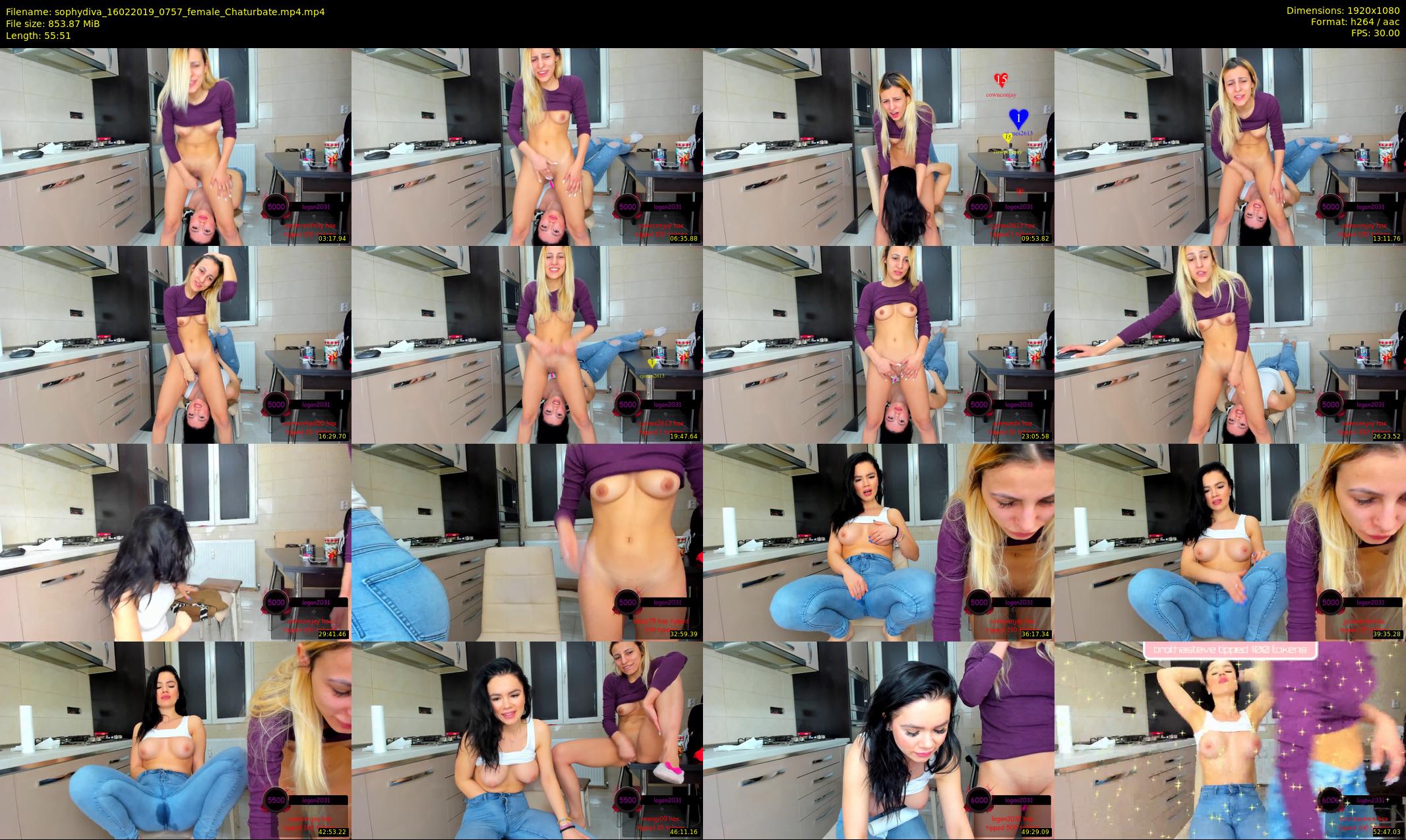 sophydiva — 56 minute Chaturbate female cam show recording, 1080p, Feb 16, 2019