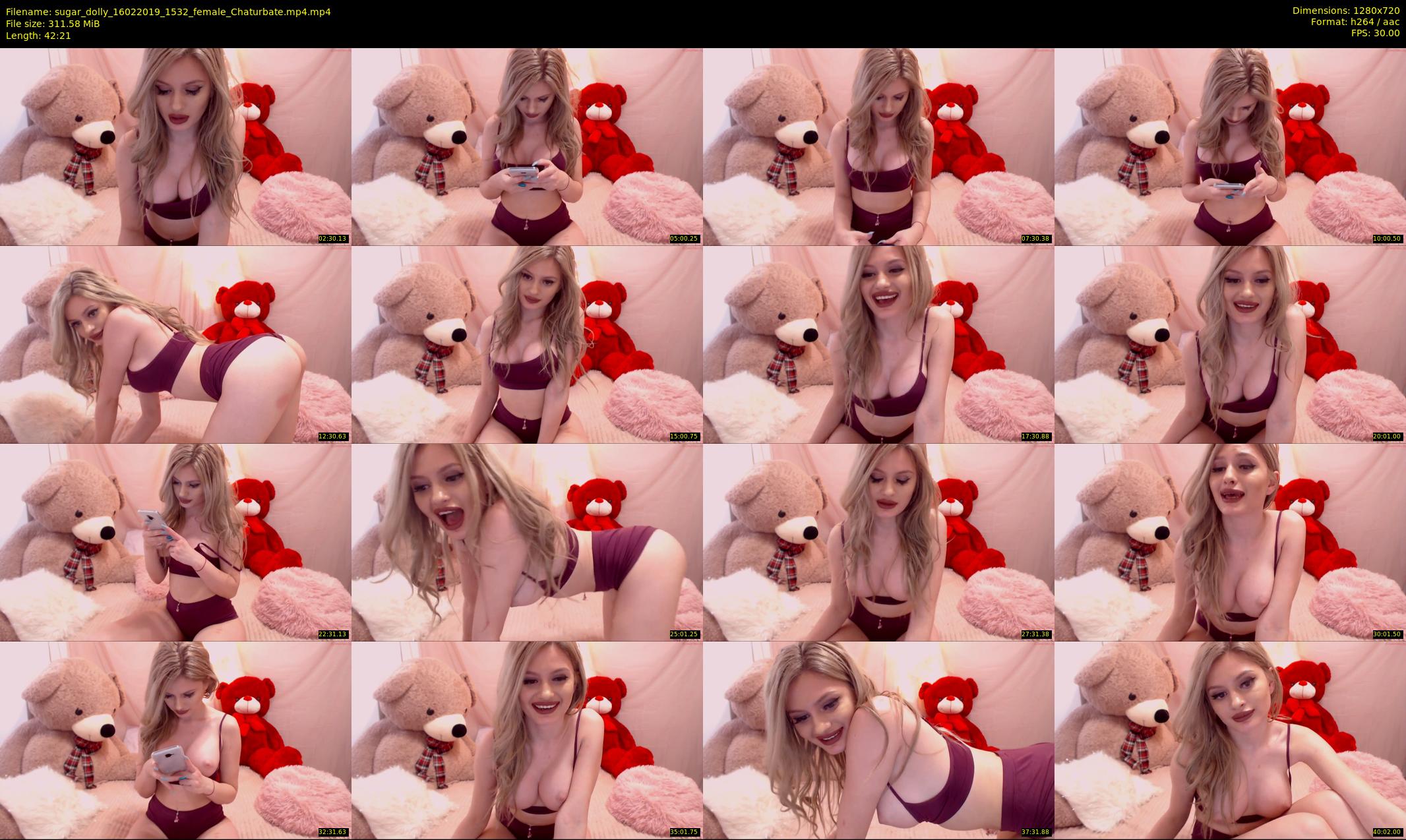 sugar_dolly — 43 minute Chaturbate female cam show recording, 720p, Feb 16, 2019