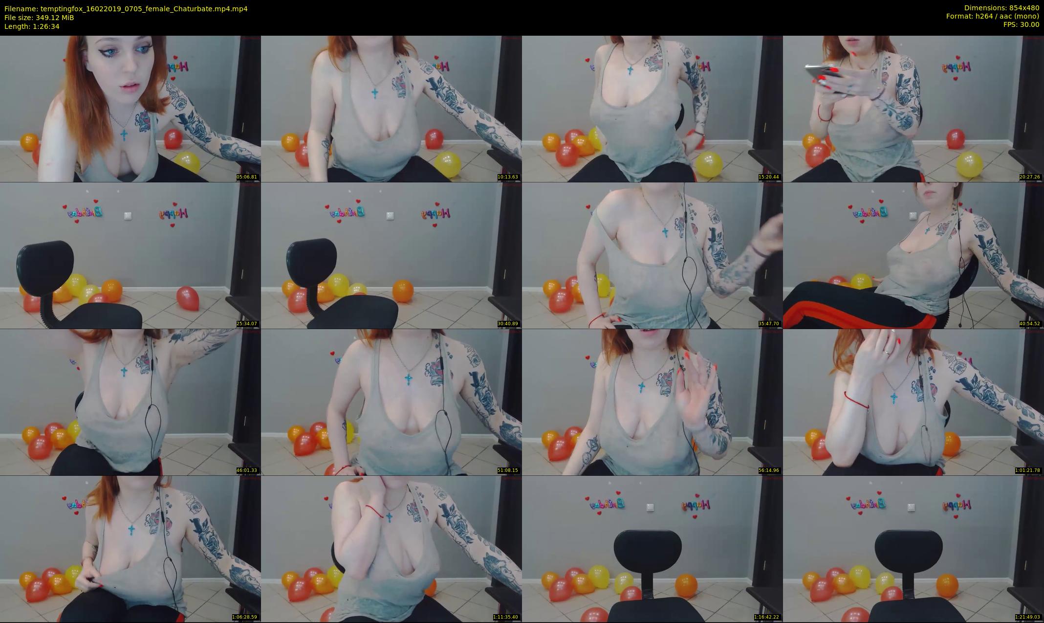 temptingfox — 87 minute Chaturbate female cam show recording, 480p, Feb 16, 2019
