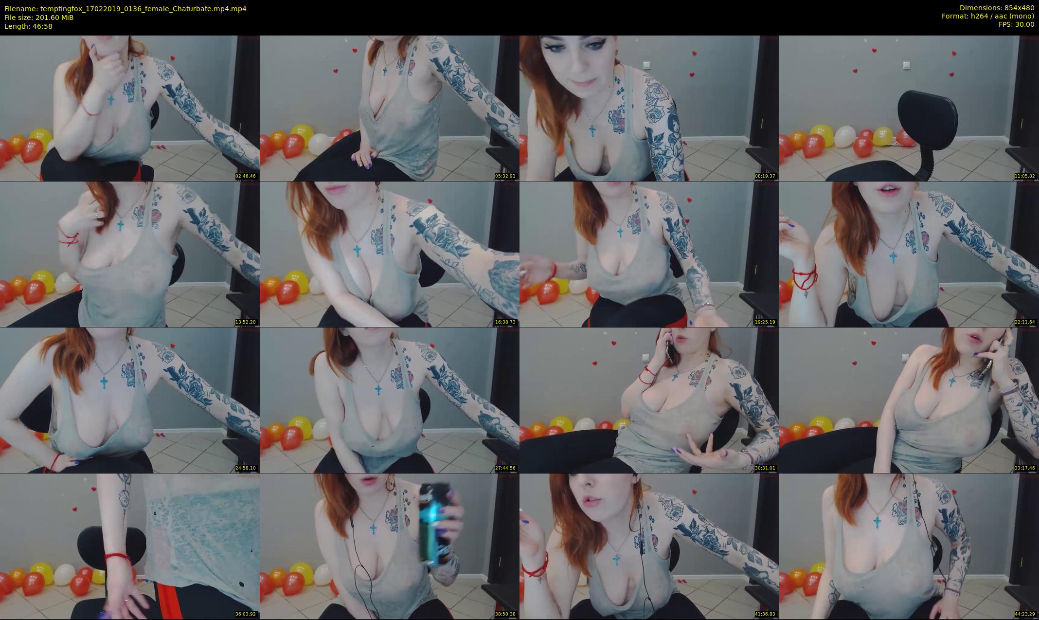 temptingfox — 47 minute Chaturbate female cam show recording, 480p, Feb 17, 2019