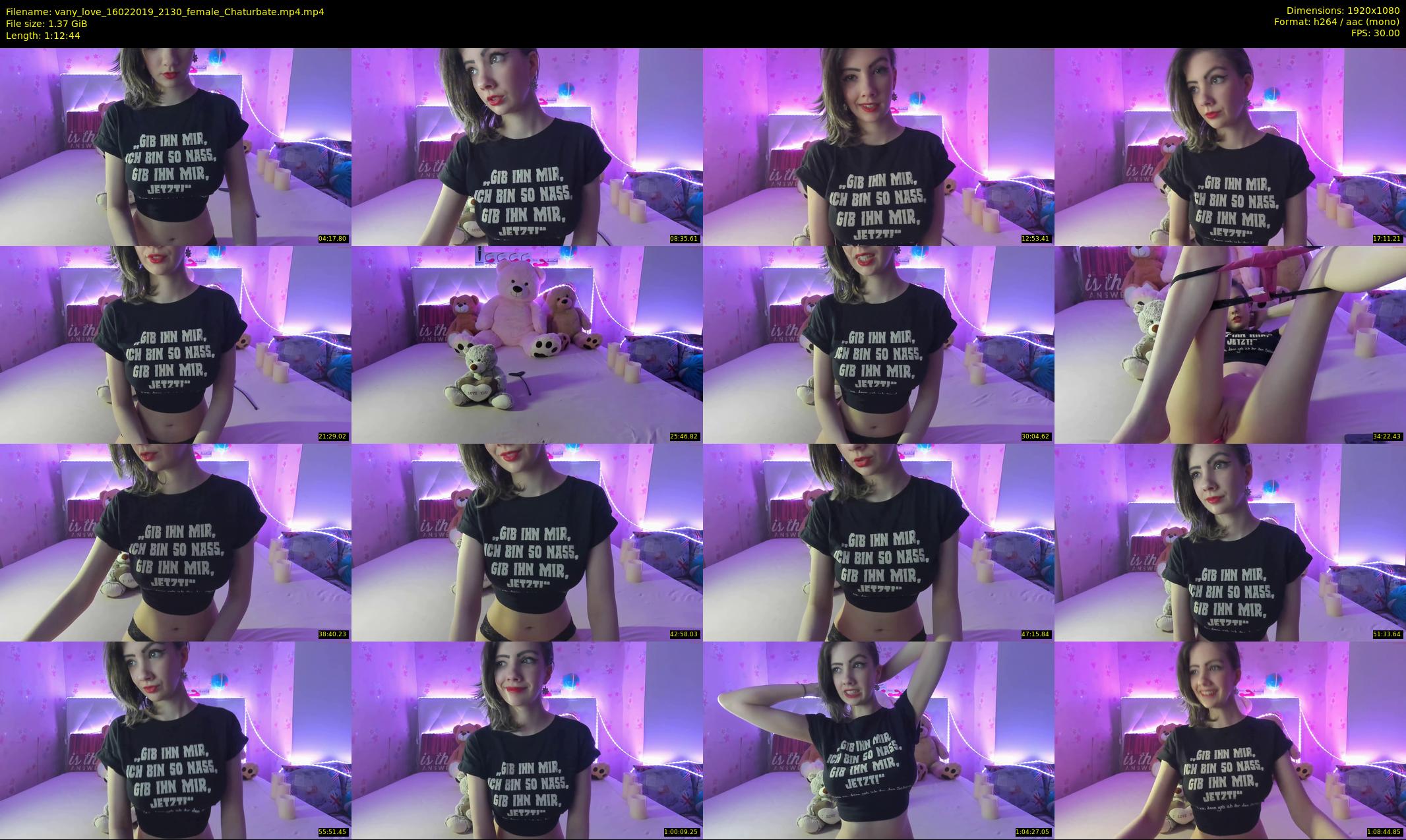 vany_love — 73 minute Chaturbate female cam show recording, 1080p, Feb 16, 2019