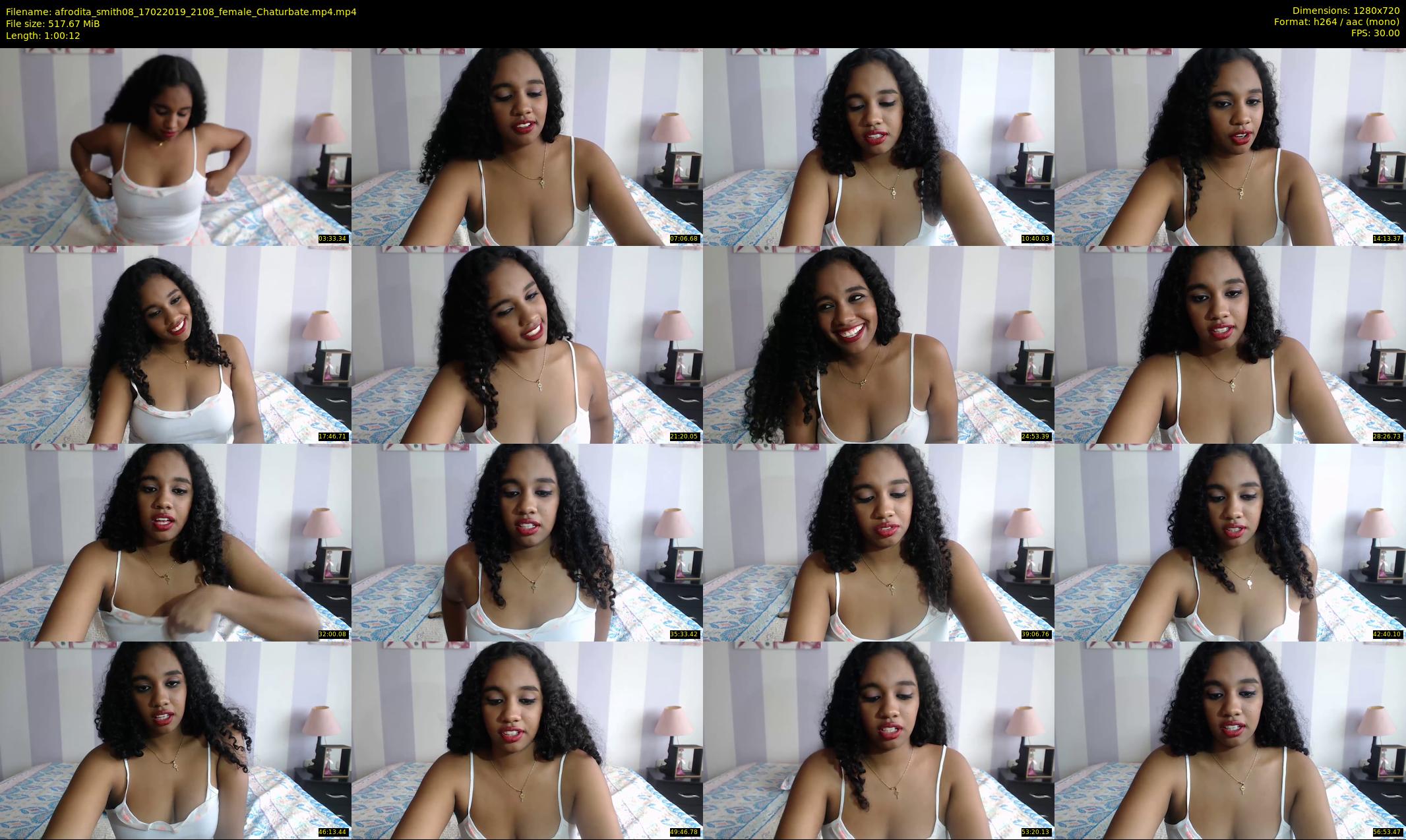 afrodita_smith08 — 61 minute Chaturbate female cam show recording, 720p, Feb 17, 2019