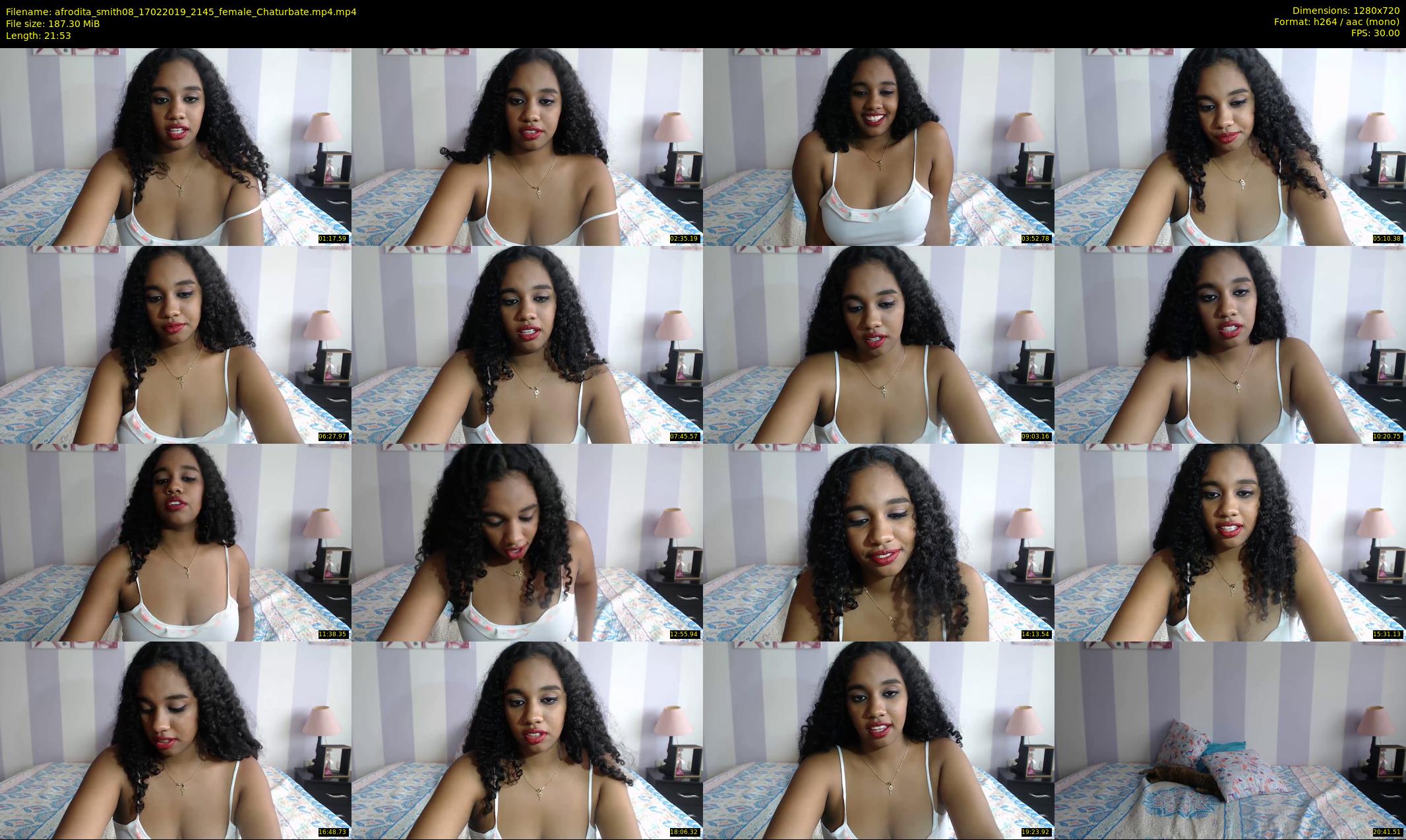 afrodita_smith08 — 22 minute Chaturbate female cam show recording, 720p, Feb 17, 2019
