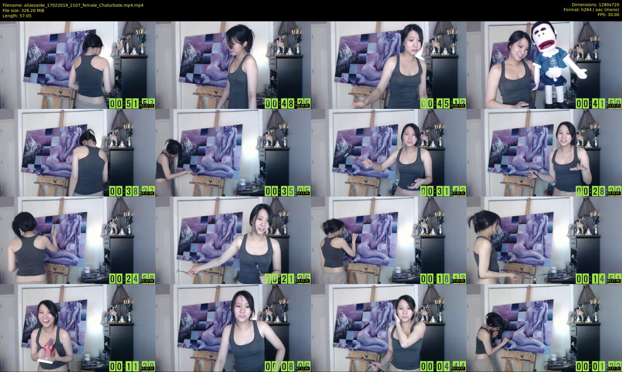 alizezaide — 58 minute Chaturbate female cam show recording, 720p, Feb 17, 2019