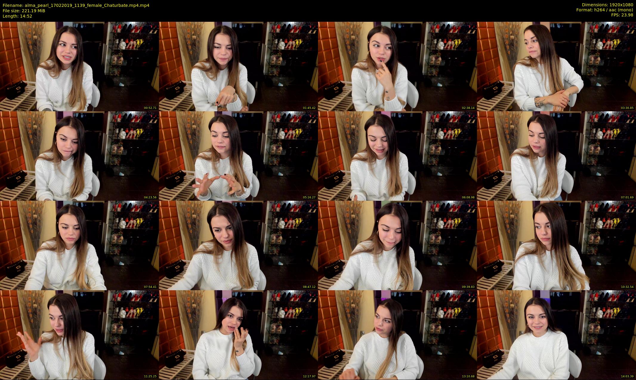 alma_pearl — 15 minute Chaturbate female cam show recording, 1080p, Feb 17, 2019
