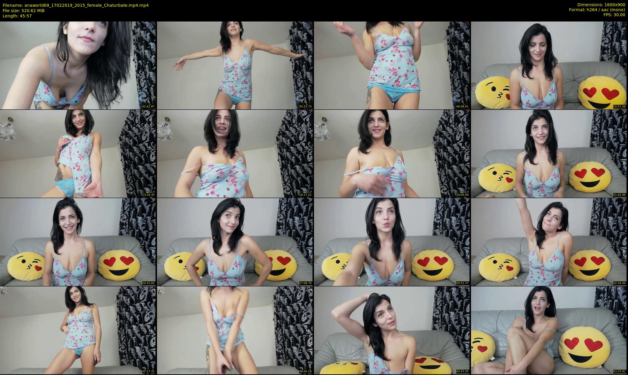 anaworld69 — 46 minute Chaturbate female cam show recording, 720p, Feb 17, 2019