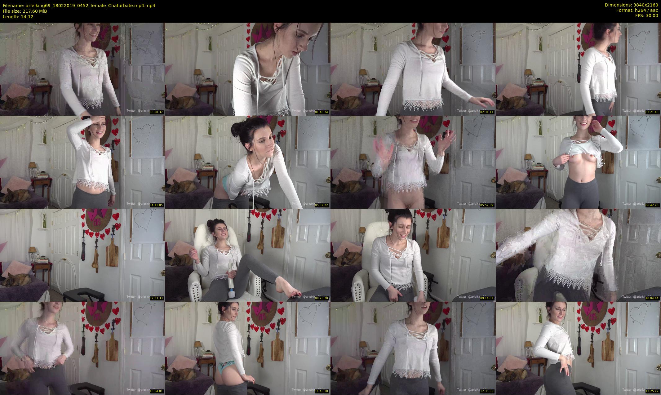 arielking69 — 15 minute Chaturbate female cam show recording, 4K, Feb 18, 2019