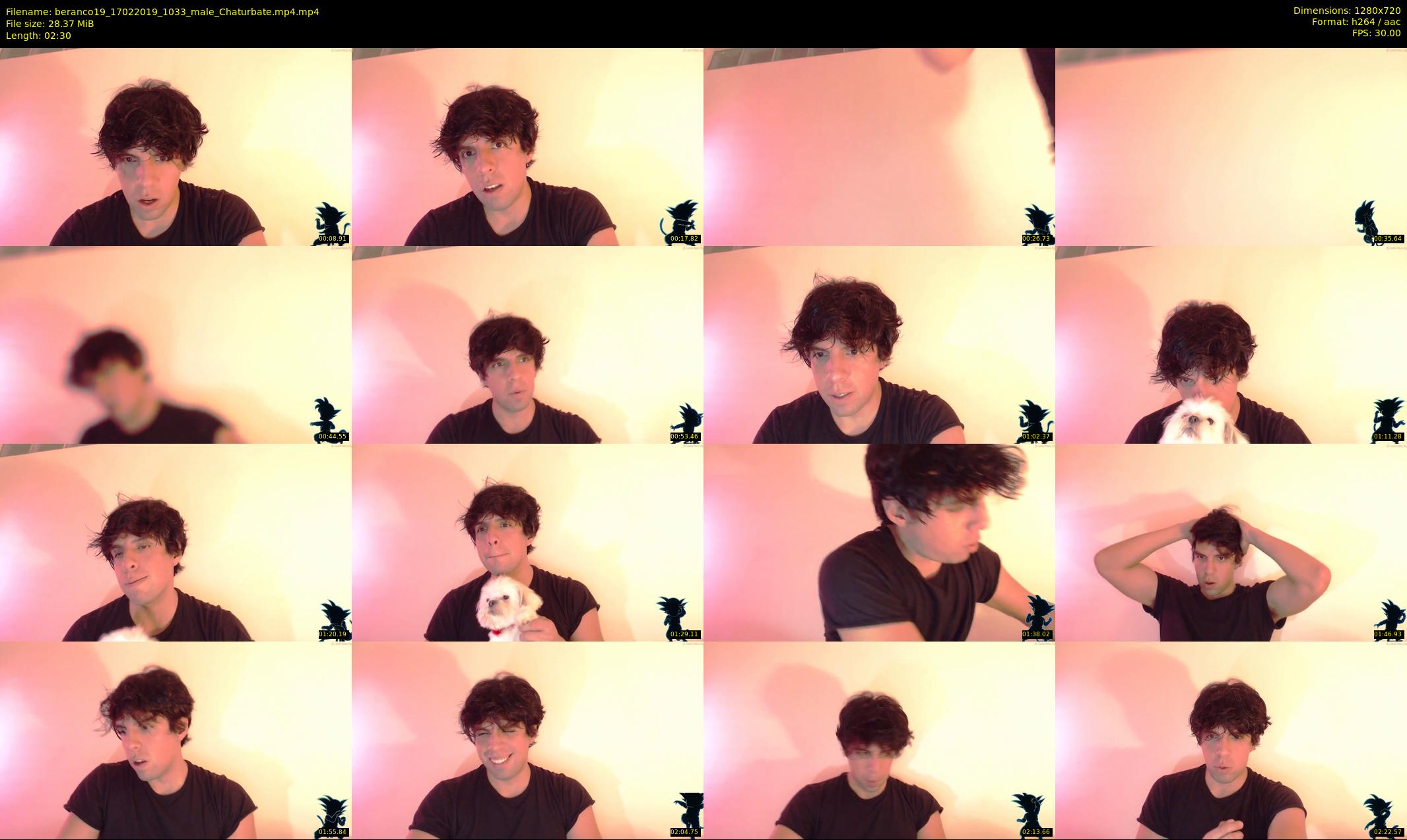 beranco19 — 3 minute Chaturbate male cam show recording, 720p, Feb 17, 2019