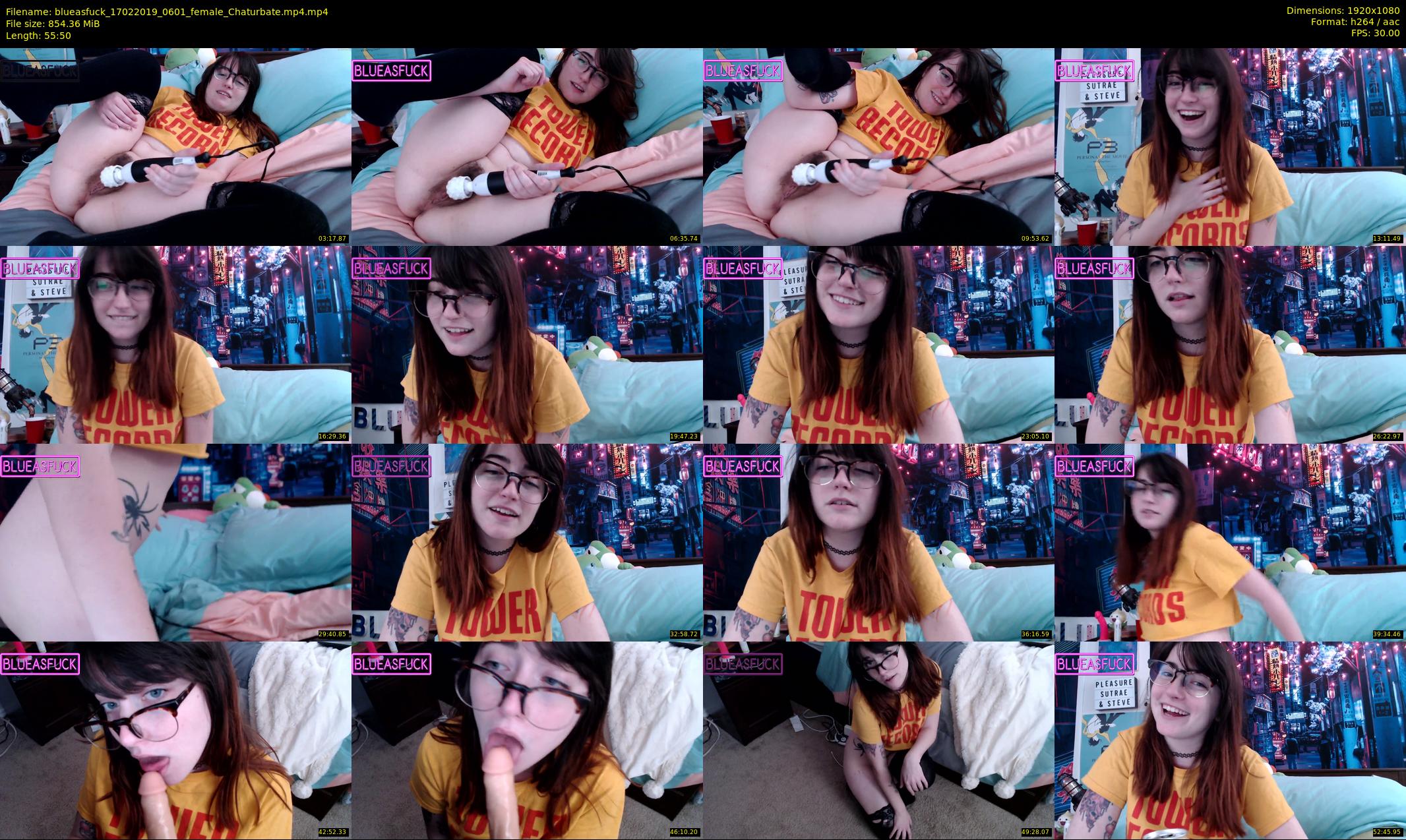 blueasfuck — 56 minute Chaturbate female cam show recording, 1080p, Feb 17, 2019