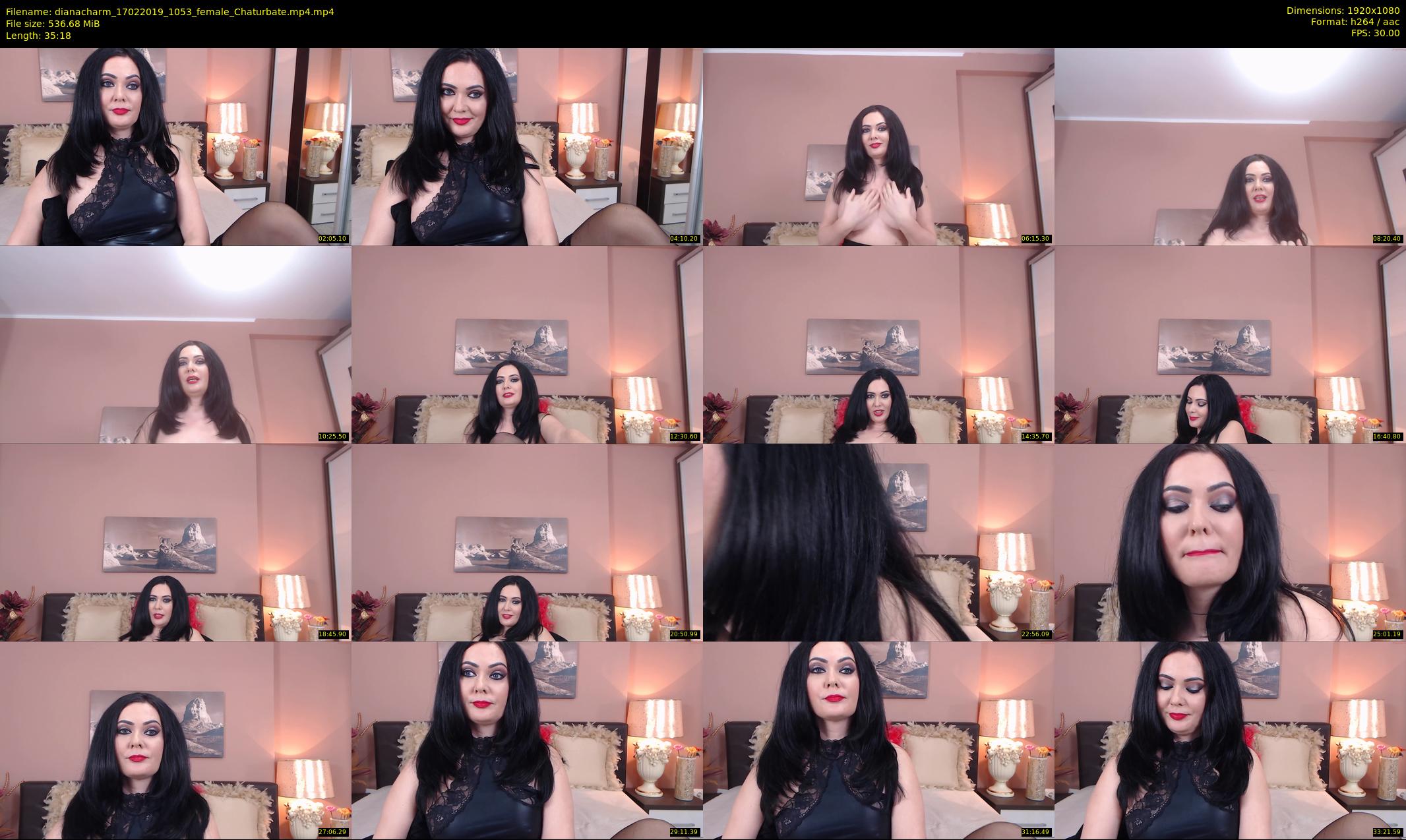 dianacharm — 36 minute Chaturbate female cam show recording, 1080p, Feb 17, 2019