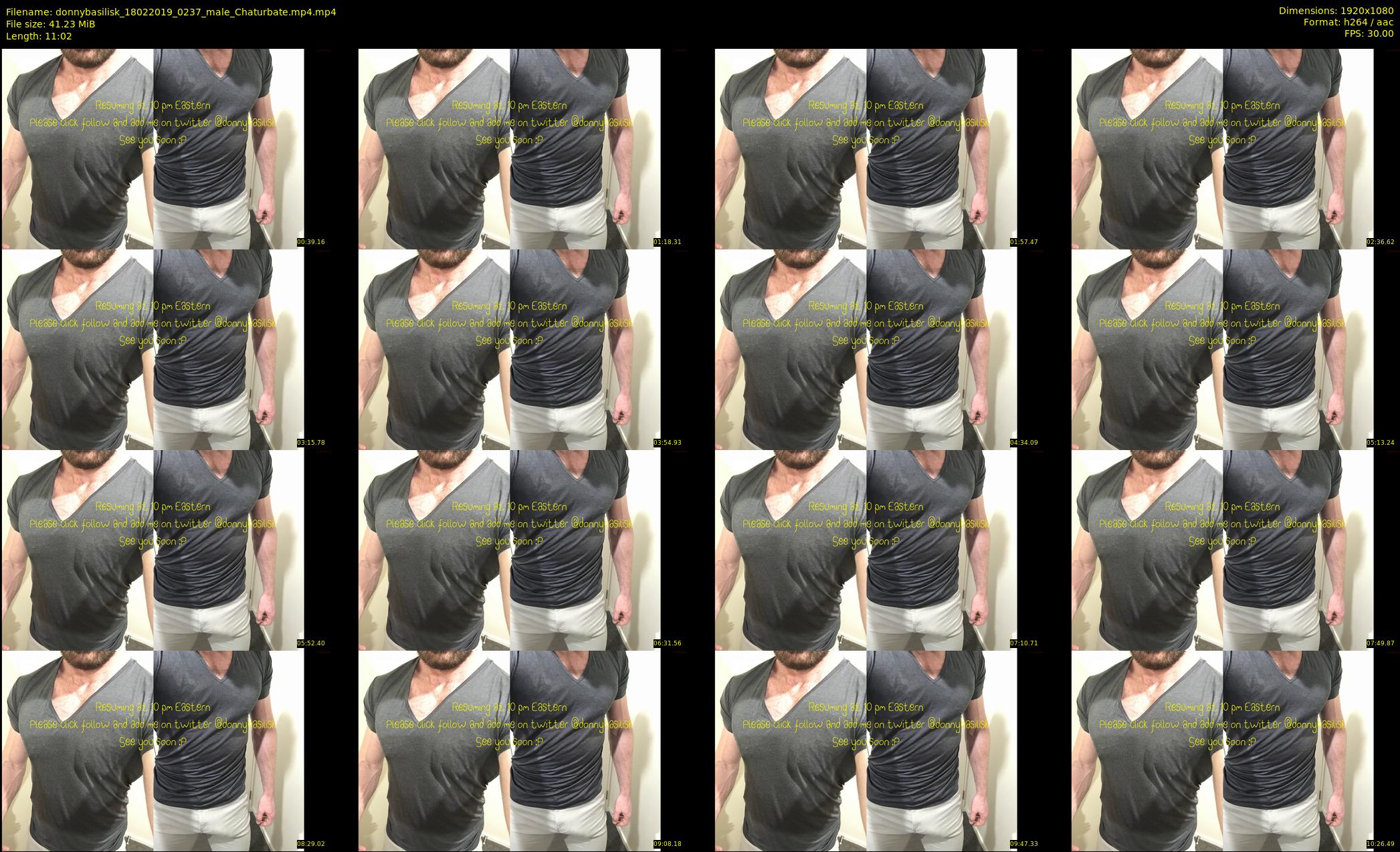 donnybasilisk — 12 minute Chaturbate male cam show recording, 1080p, Feb 18, 2019