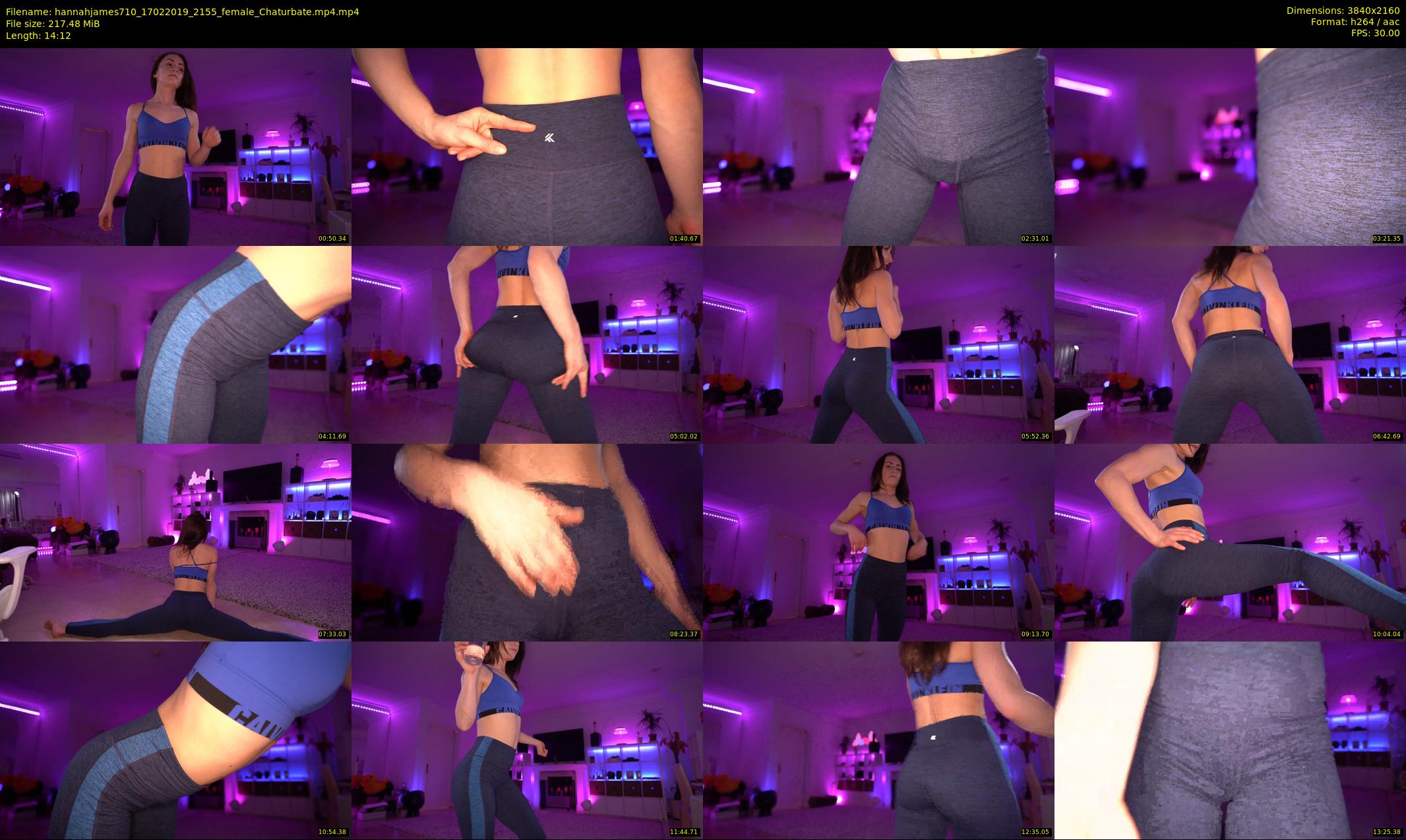 hannahjames710 — 15 minute Chaturbate female cam show recording, 4K, Feb 17, 2019