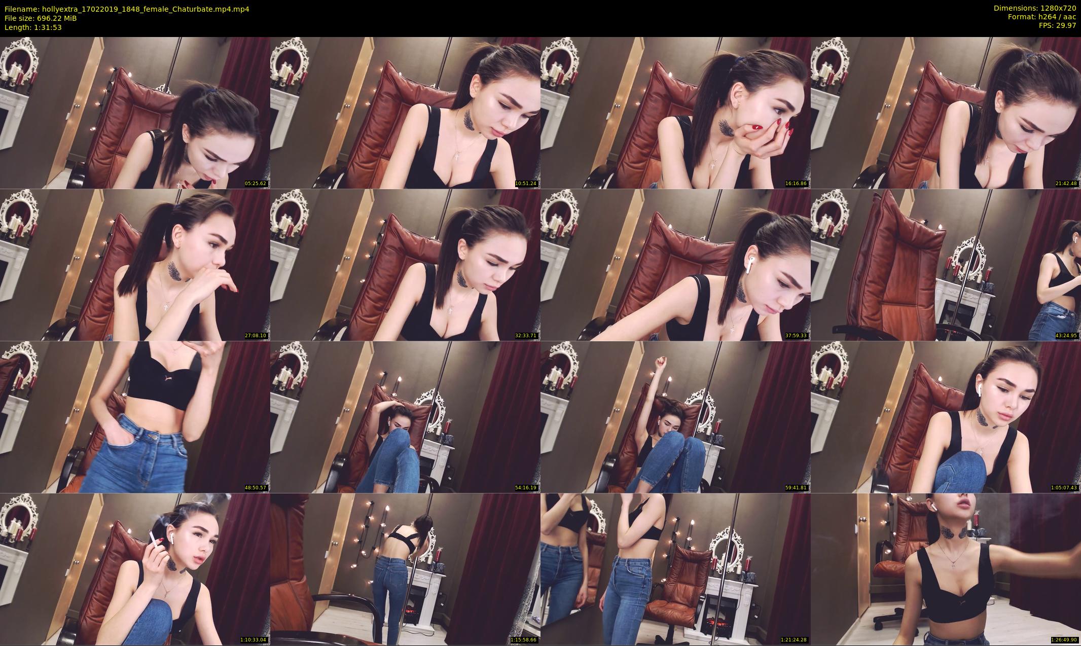 hollyextra — 92 minute Chaturbate female cam show recording, 720p, Feb 17, 2019