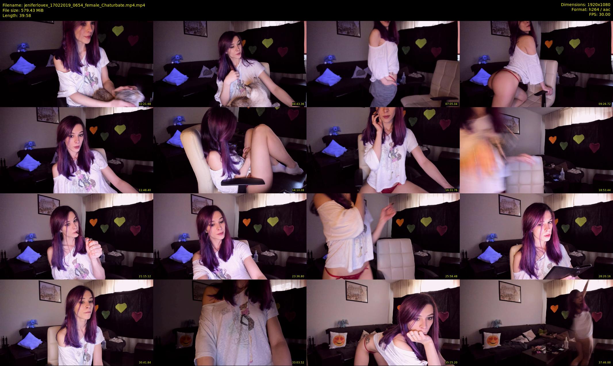 jeniferlovex — 40 minute Chaturbate female cam show recording, 1080p, Feb 17, 2019