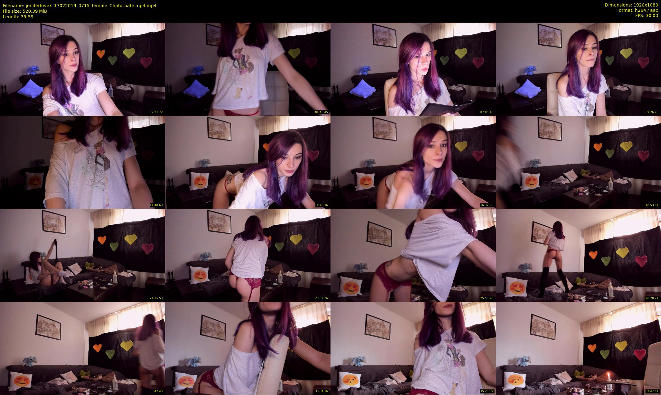 jeniferlovex — 40 minute Chaturbate female cam show recording, 1080p, Feb 17, 2019