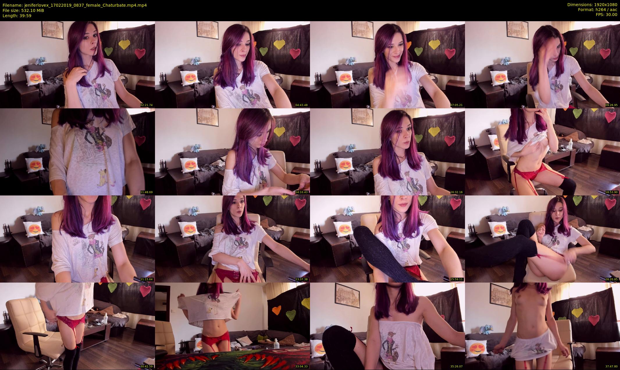 jeniferlovex — 40 minute Chaturbate female cam show recording, 1080p, Feb 17, 2019