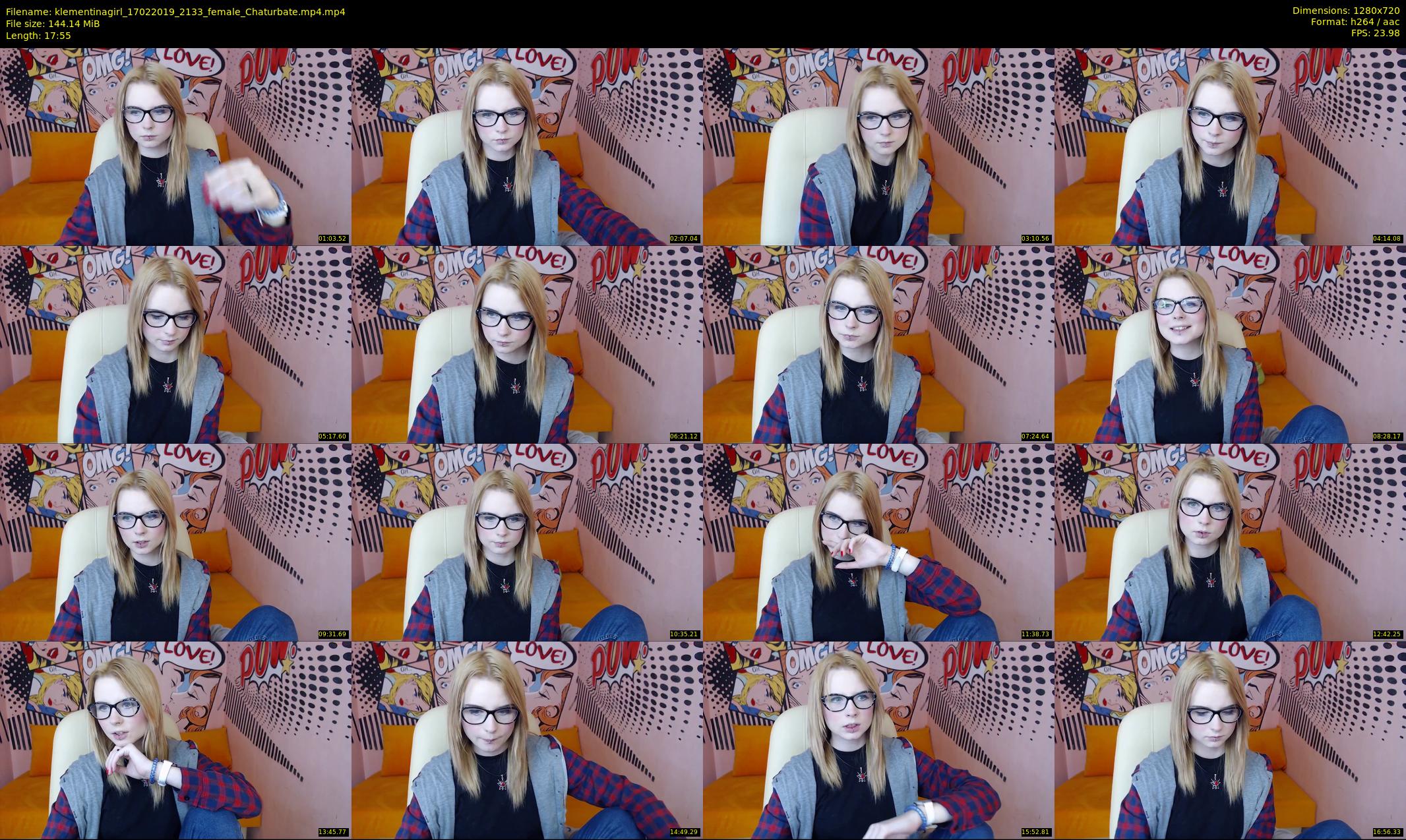 klementinagirl — 18 minute Chaturbate female cam show recording, 720p, Feb 17, 2019