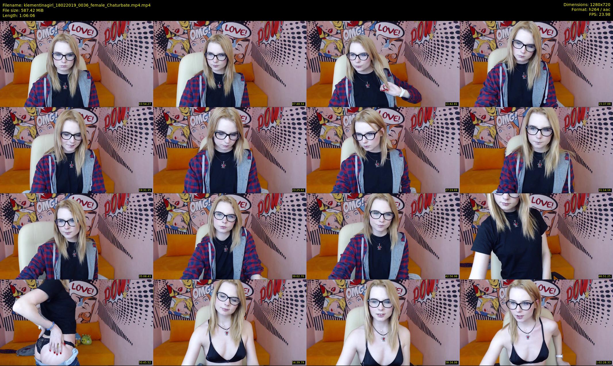 klementinagirl — 67 minute Chaturbate female cam show recording, 720p, Feb 18, 2019