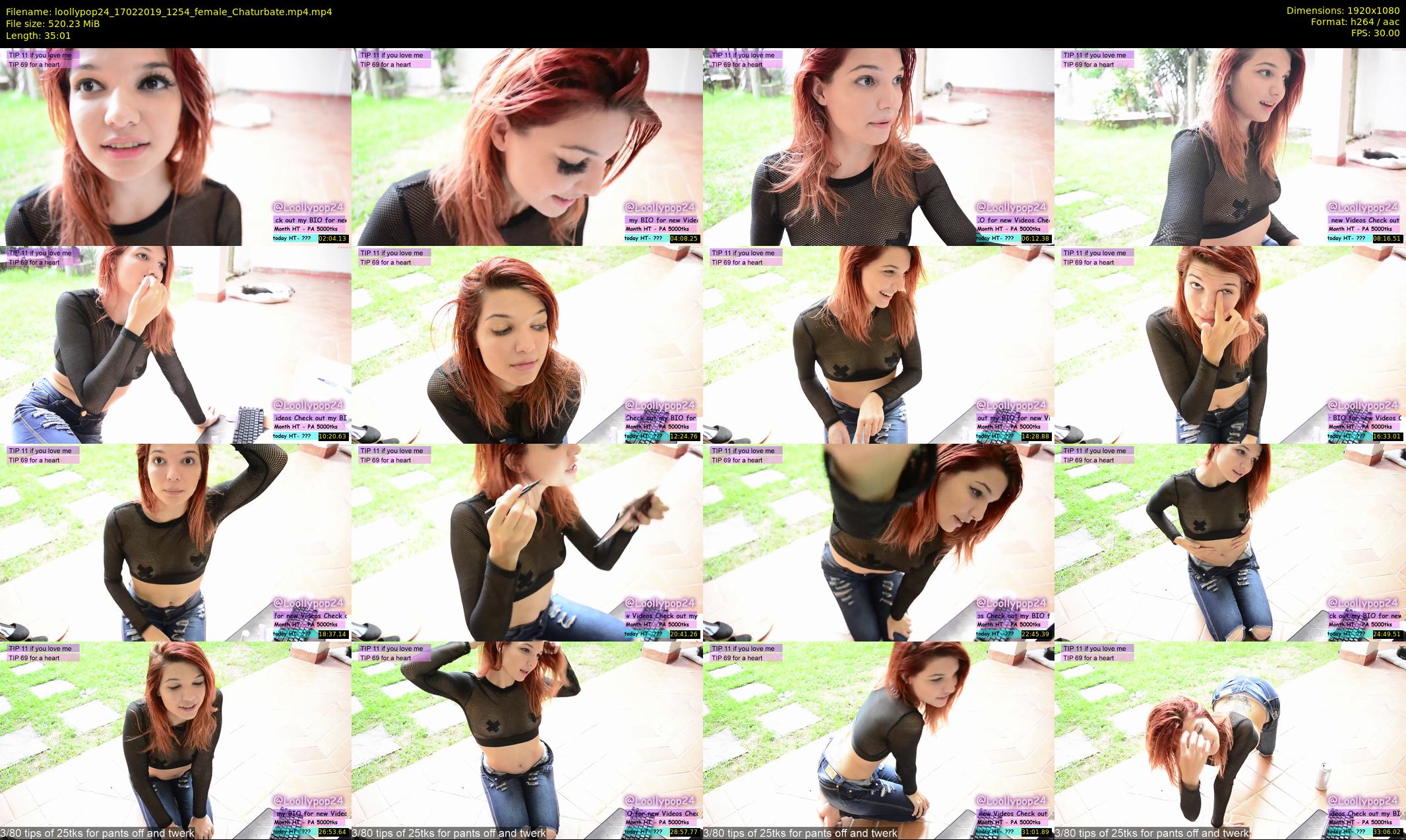 loollypop24 — 36 minute Chaturbate female cam show recording, 1080p, Feb 17, 2019