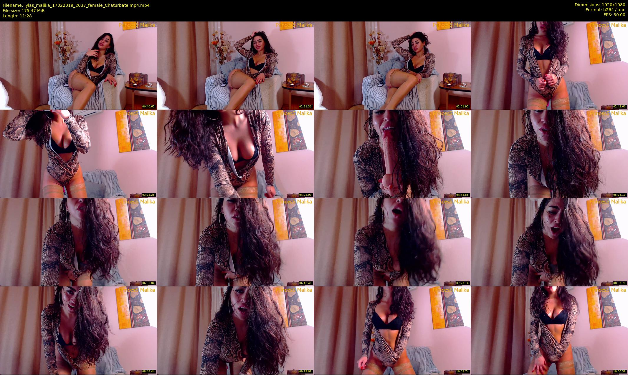 lylas_malika — 12 minute Chaturbate female cam show recording, 1080p, Feb 17, 2019