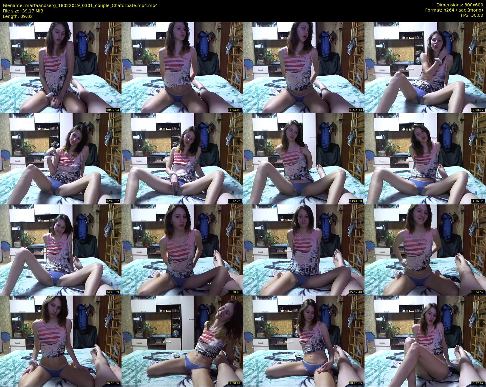 martaandserg — 10 minute Chaturbate female cam show recording, 480p, Feb 18, 2019