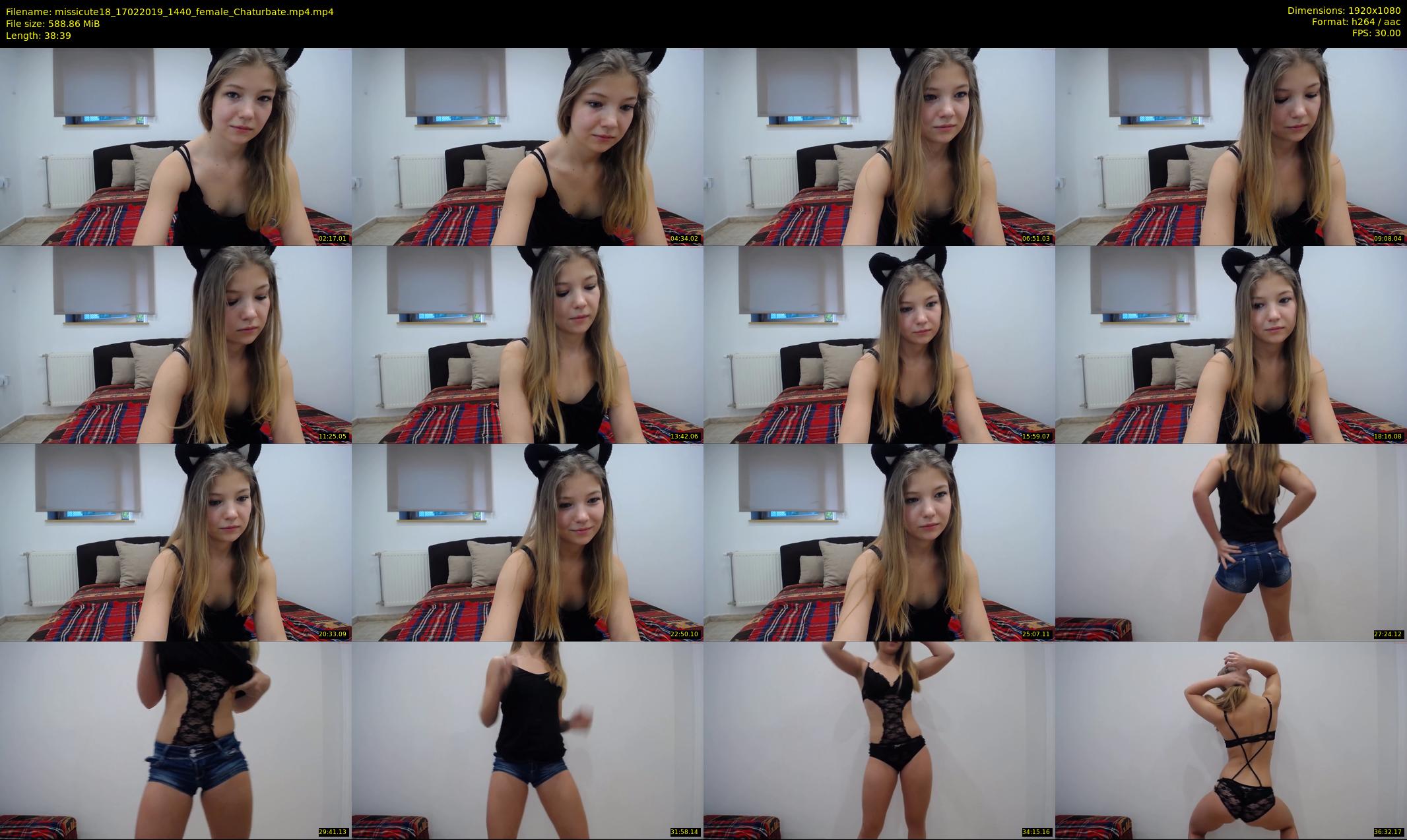 missicute18 — 39 minute Chaturbate female cam show recording, 1080p, Feb 17, 2019
