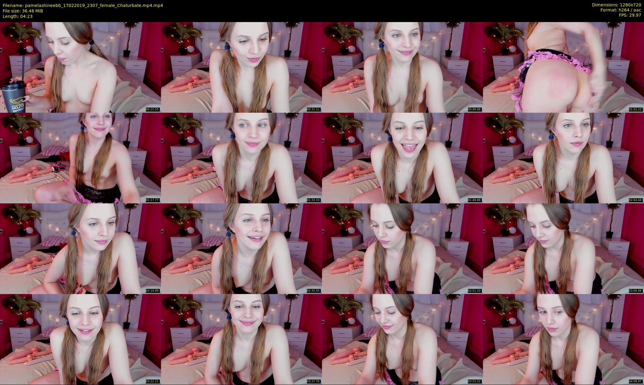 pamelashineebb — 5 minute Chaturbate female cam show recording, 720p, Feb 17, 2019