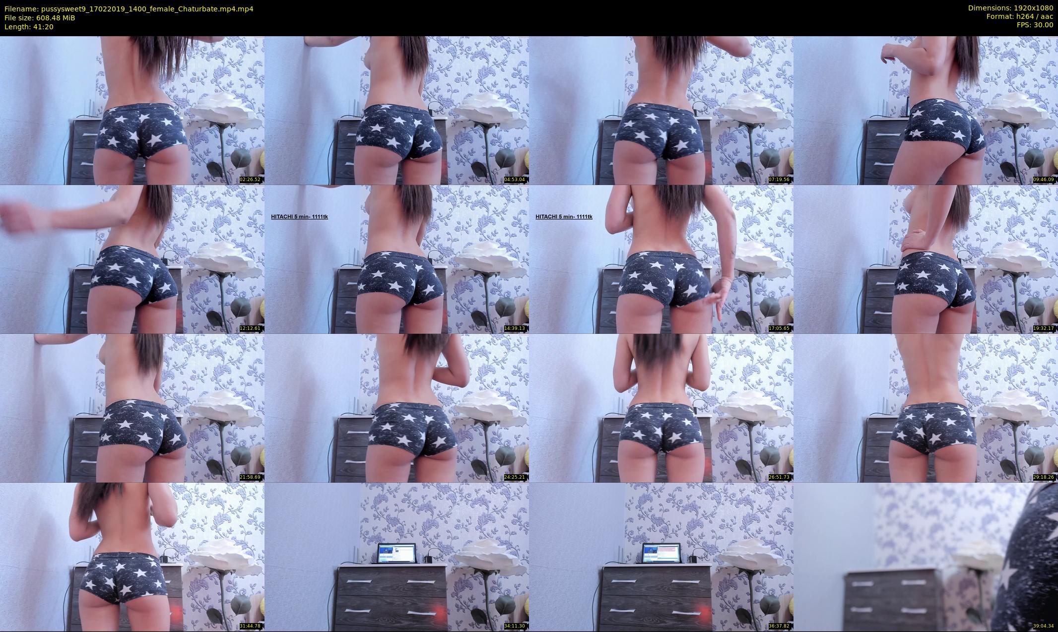 pussysweet9 — 42 minute Chaturbate female cam show recording, 1080p, Feb 17, 2019