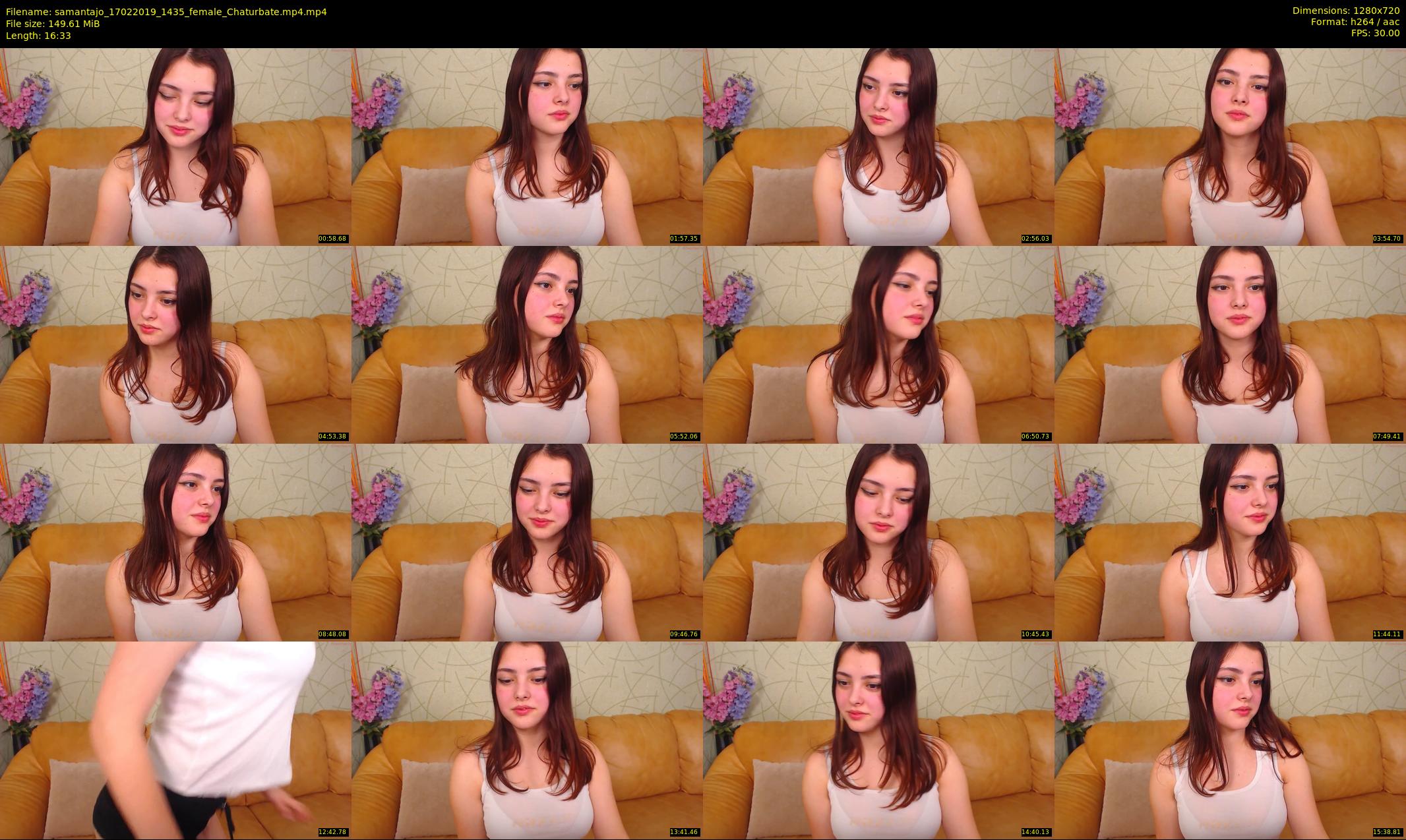 samantajo — 17 minute Chaturbate female cam show recording, 720p, Feb 17, 2019