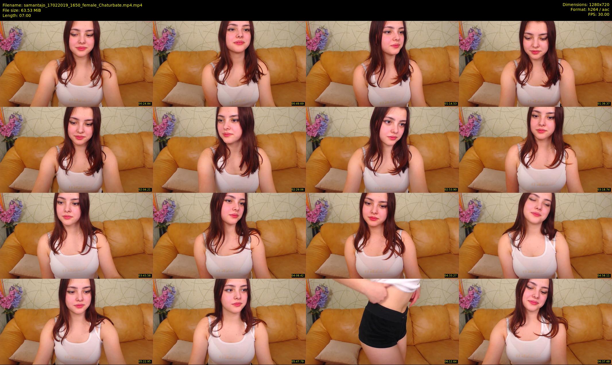 samantajo — 7 minute Chaturbate female cam show recording, 720p, Feb 17, 2019