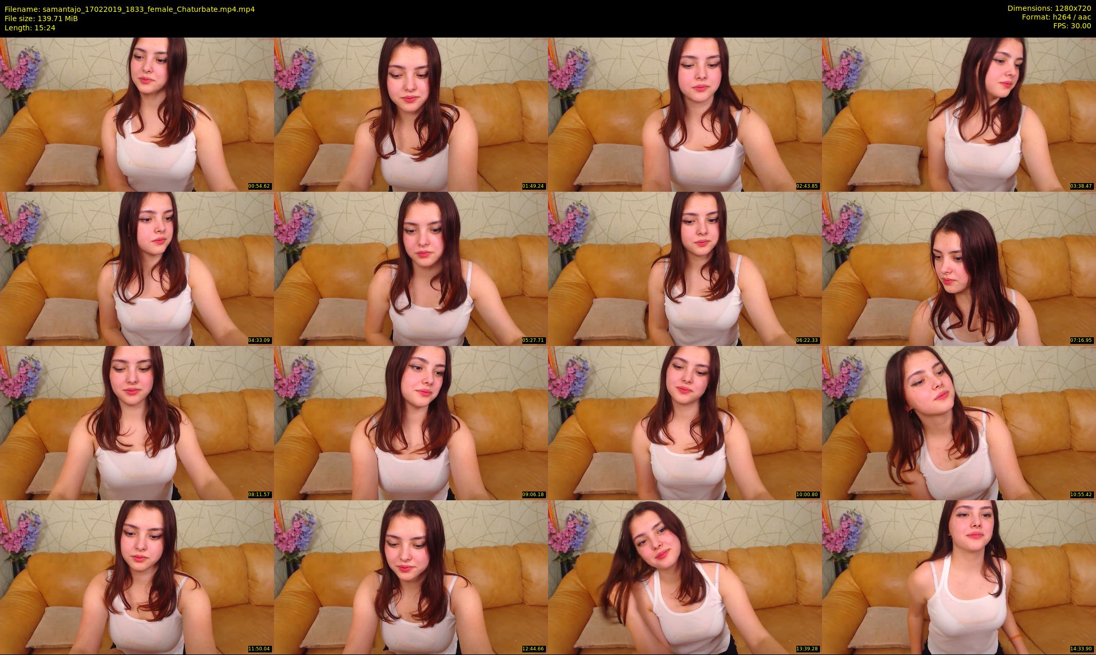 samantajo — 16 minute Chaturbate female cam show recording, 720p, Feb 17, 2019