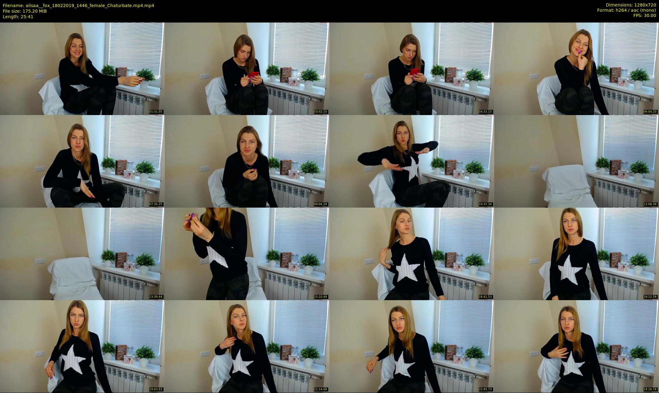 alisaa__fox — 26 minute Chaturbate female cam show recording, 720p, Feb 18, 2019
