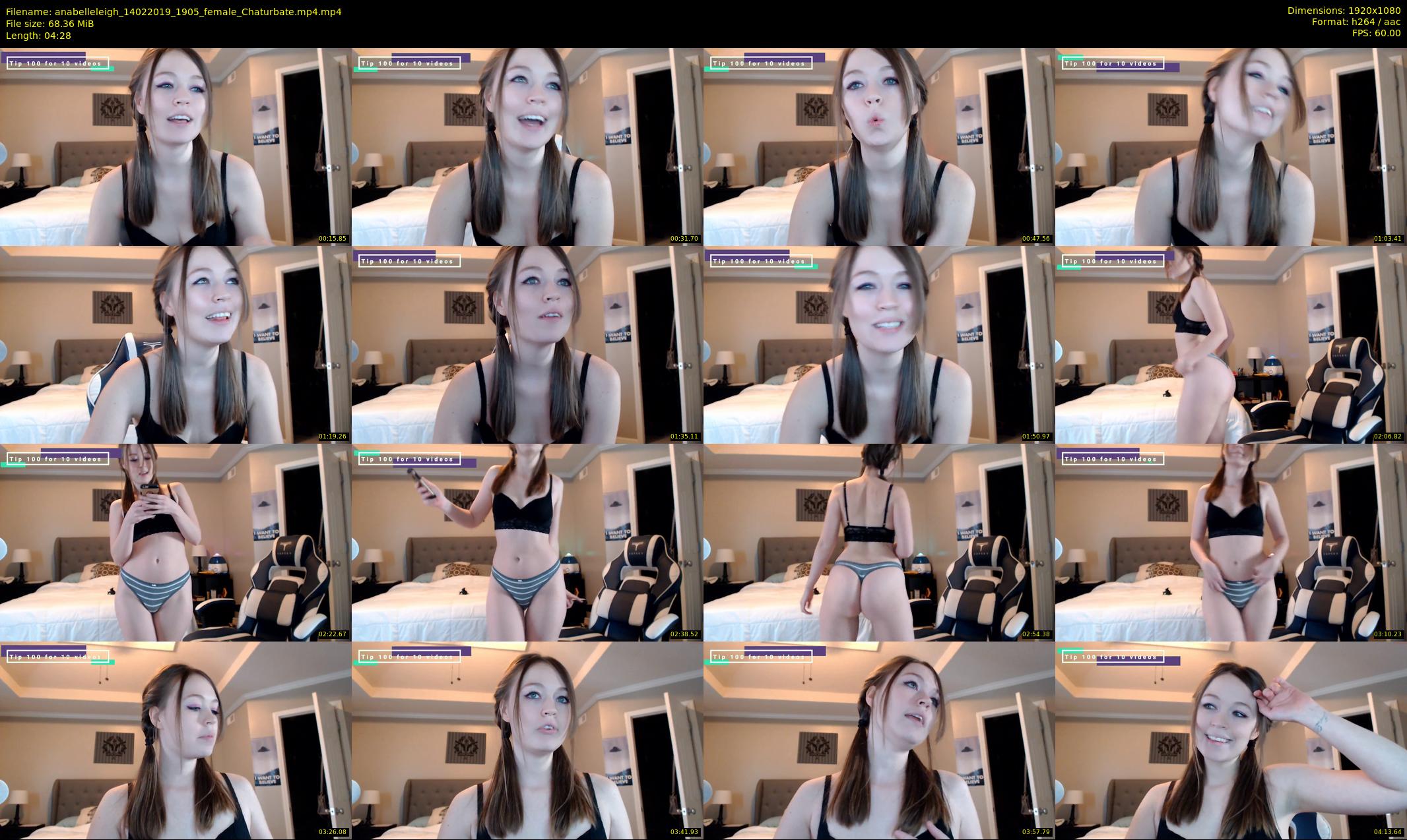 anabelleleigh — 5 minute Chaturbate female cam show recording, 1080p, Feb 14, 2019