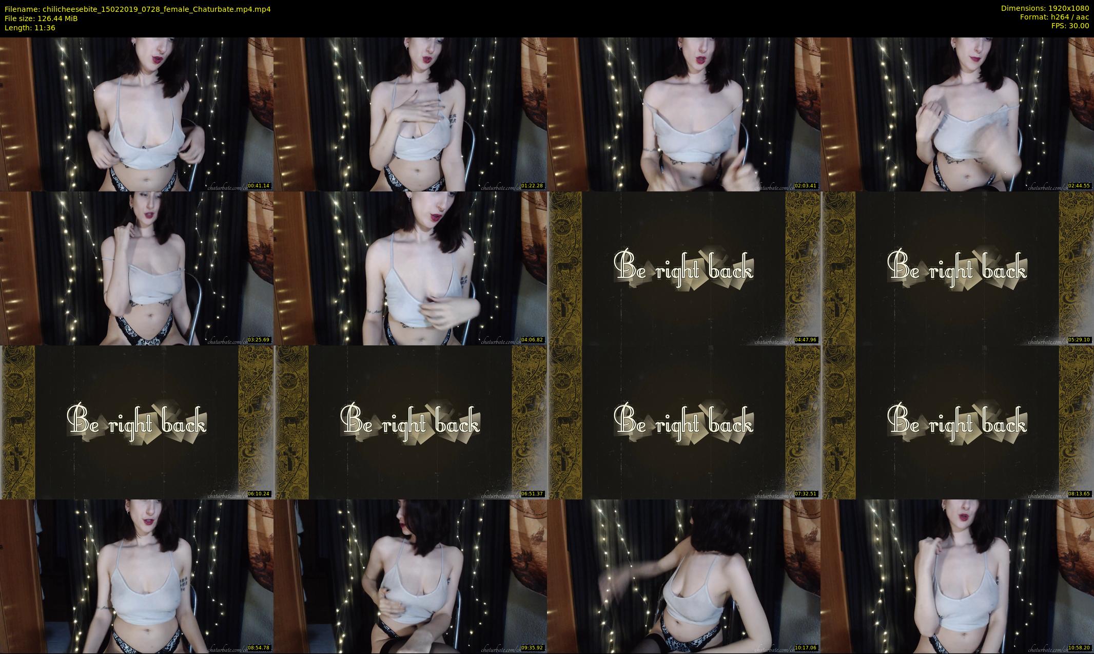 chilicheesebite — 12 minute Chaturbate female cam show recording, 1080p, Feb 15, 2019
