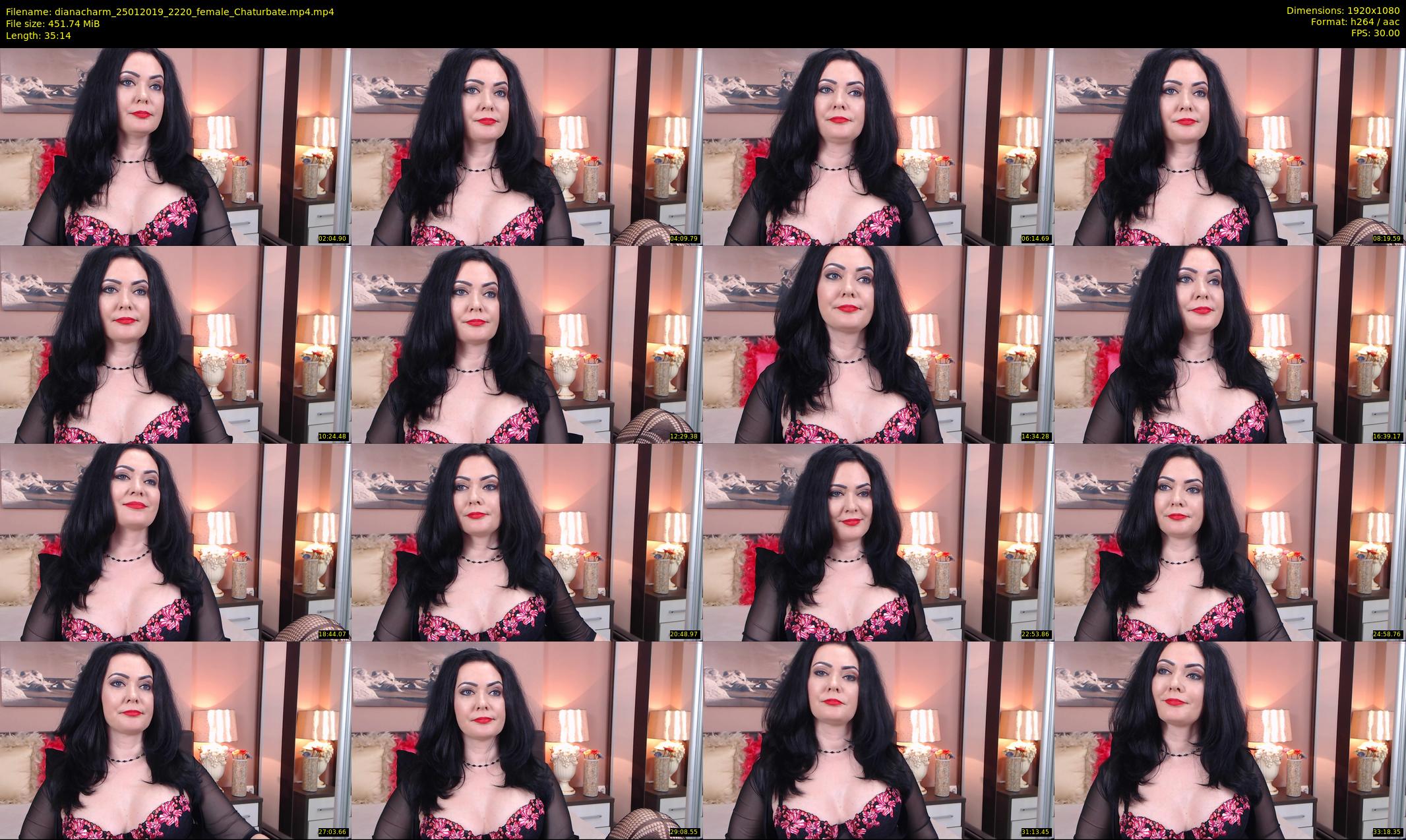 dianacharm — 36 minute Chaturbate female cam show recording, 1080p, Jan 25, 2019