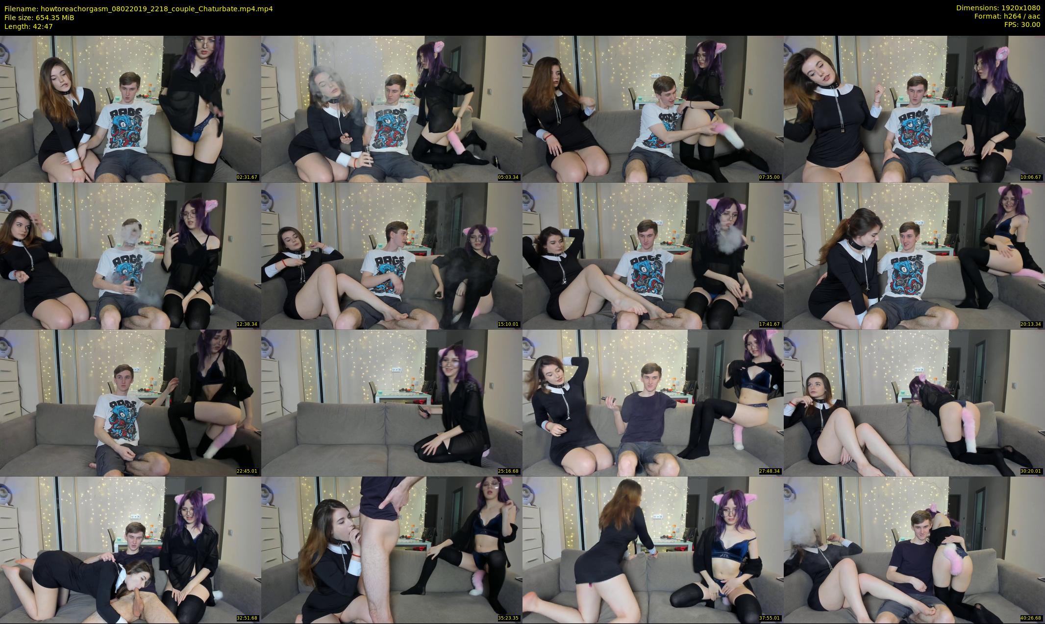 howtoreachorgasm — 43 minute Chaturbate couple cam show recording, 1080p, Feb 8, 2019
