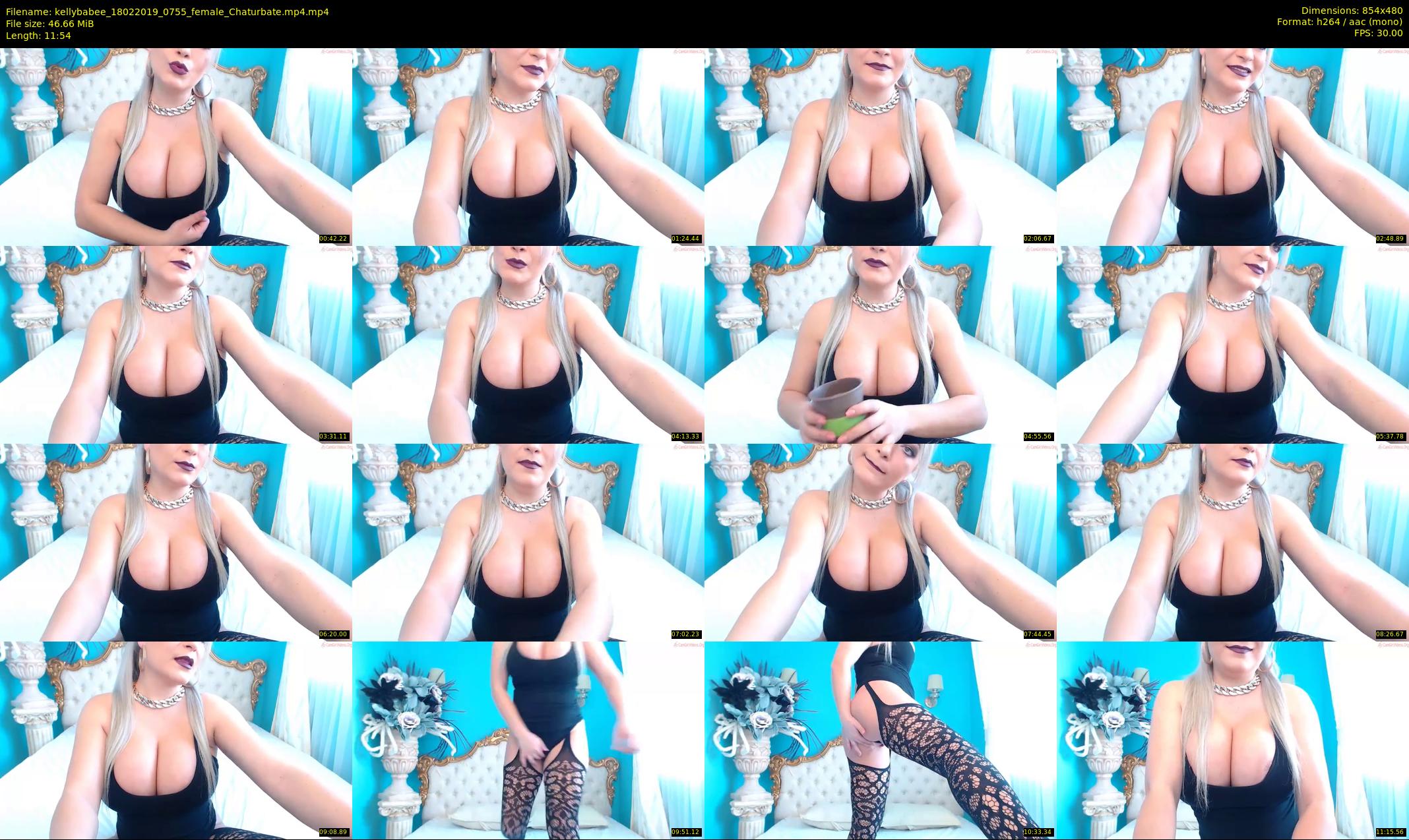kellybabee — 12 minute Chaturbate female cam show recording, 480p, Feb 18, 2019