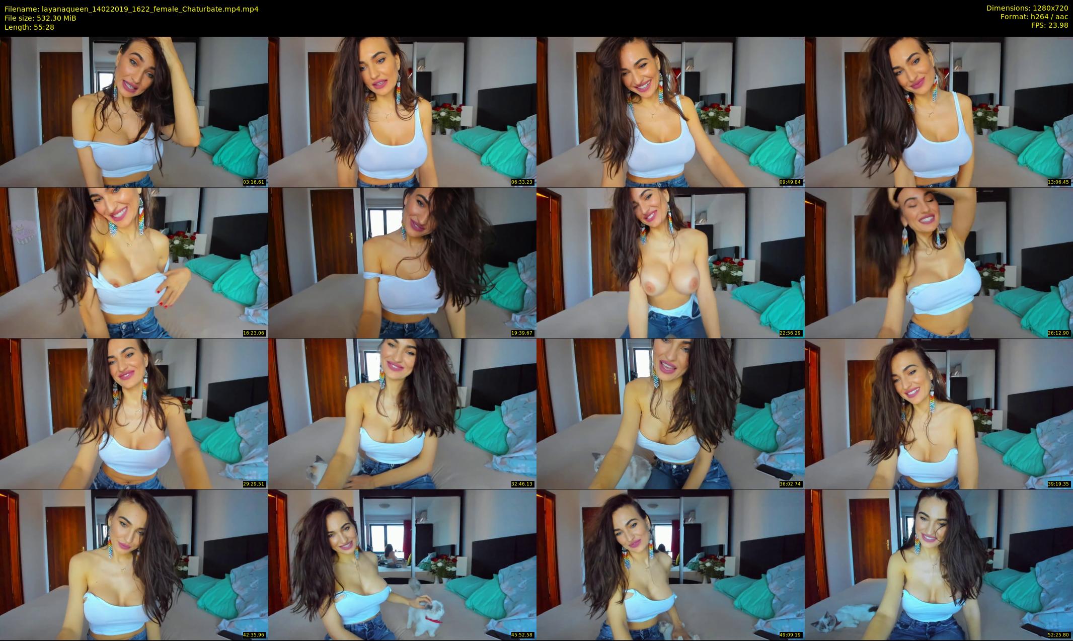 layanaqueen — 56 minute Chaturbate female cam show recording, 720p, Feb 14, 2019