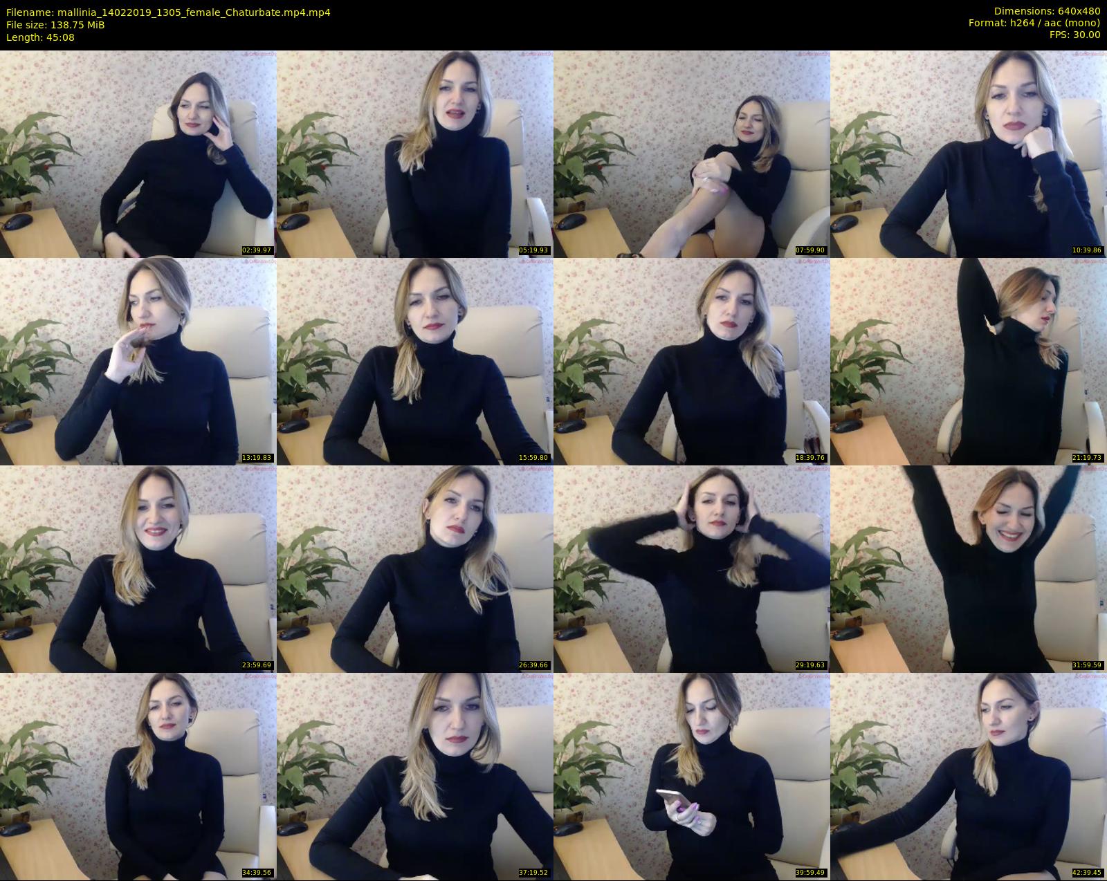mallinia — 46 minute Chaturbate female cam show recording, 480p, Feb 14, 2019