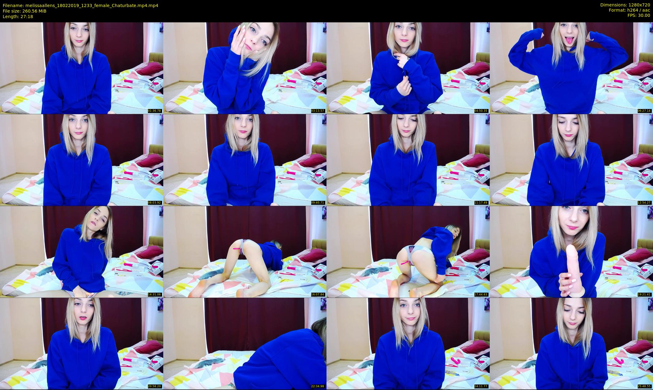 melissaallens — 28 minute Chaturbate female cam show recording, 720p, Feb 18, 2019