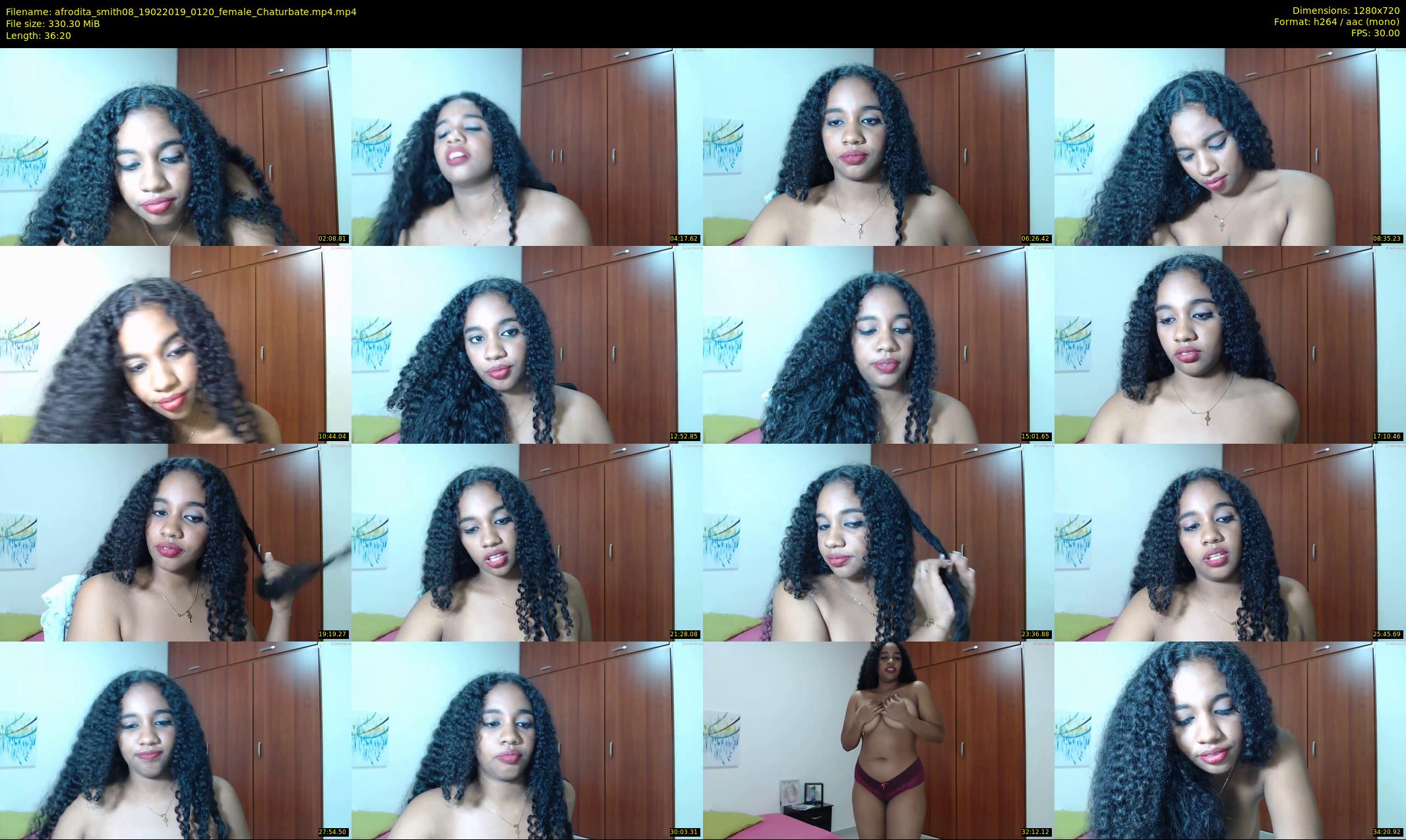 afrodita_smith08 — 37 minute Chaturbate female cam show recording, 720p, Feb 19, 2019