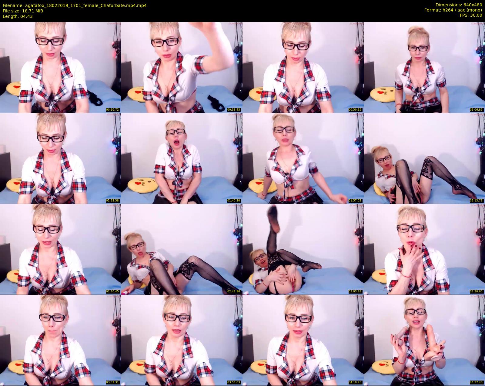 agatafox — 5 minute Chaturbate female cam show recording, 480p, Feb 18, 2019