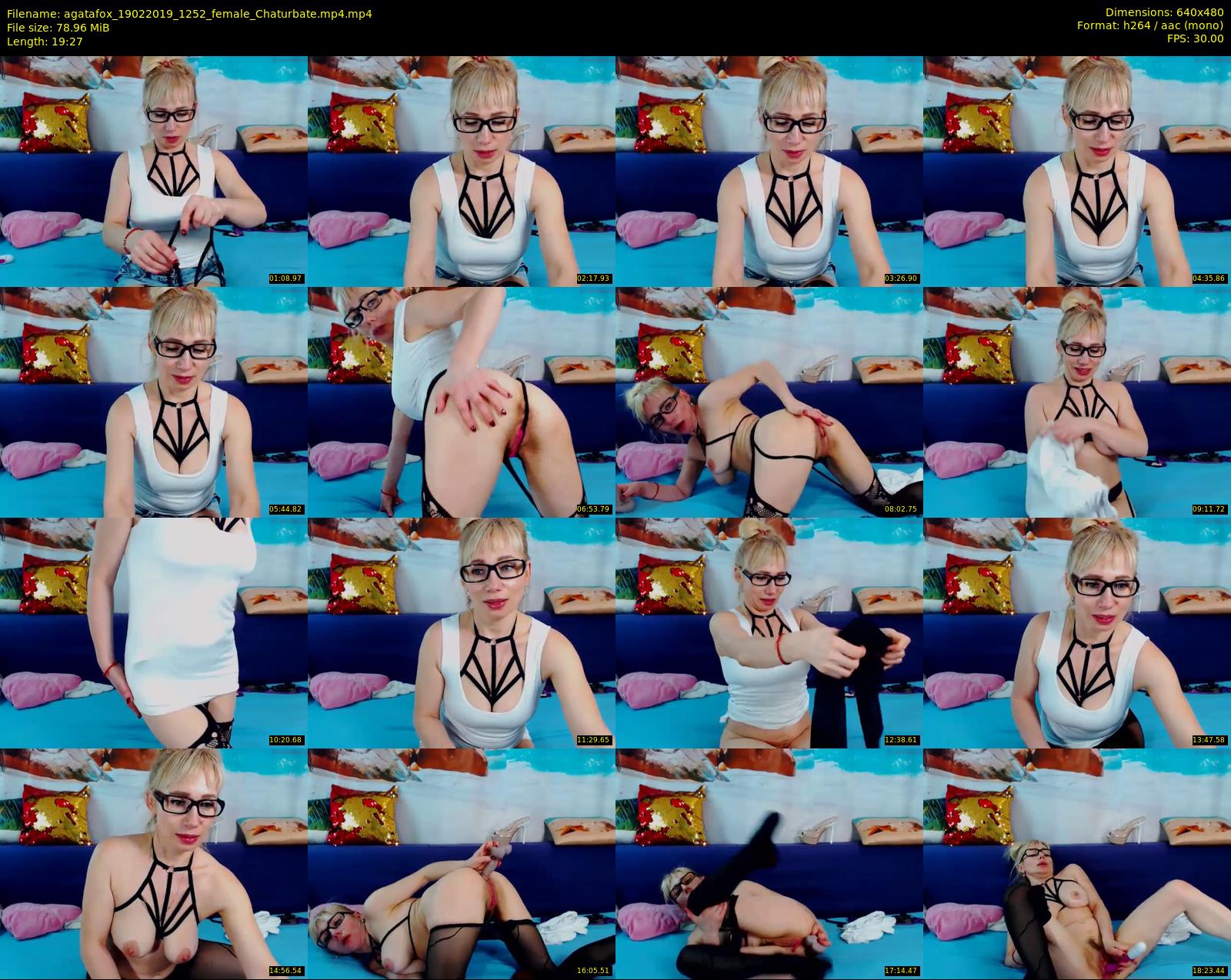 agatafox — 20 minute Chaturbate female cam show recording, 480p, Feb 19, 2019