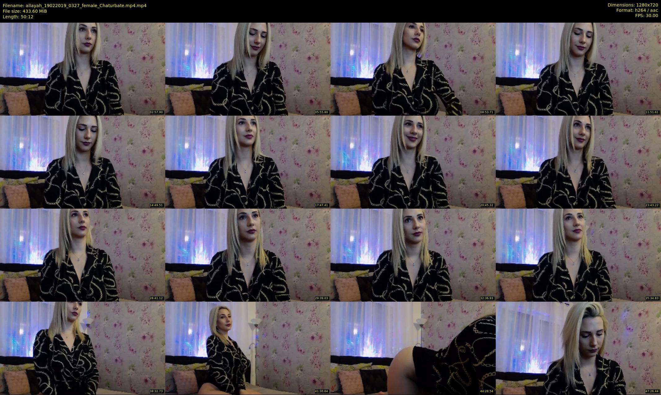 allayah — 51 minute Chaturbate female cam show recording, 720p, Feb 19, 2019