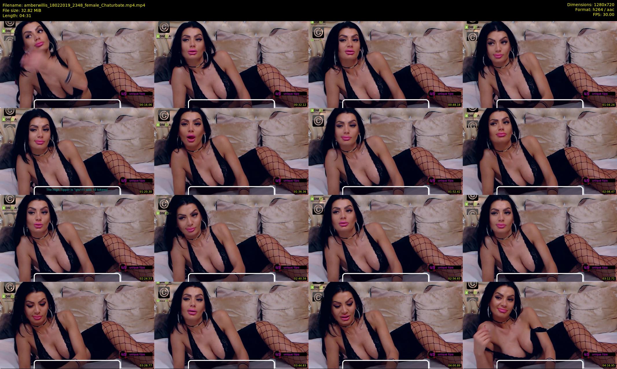 amberwillis — 5 minute Chaturbate female cam show recording, 720p, Feb 18, 2019