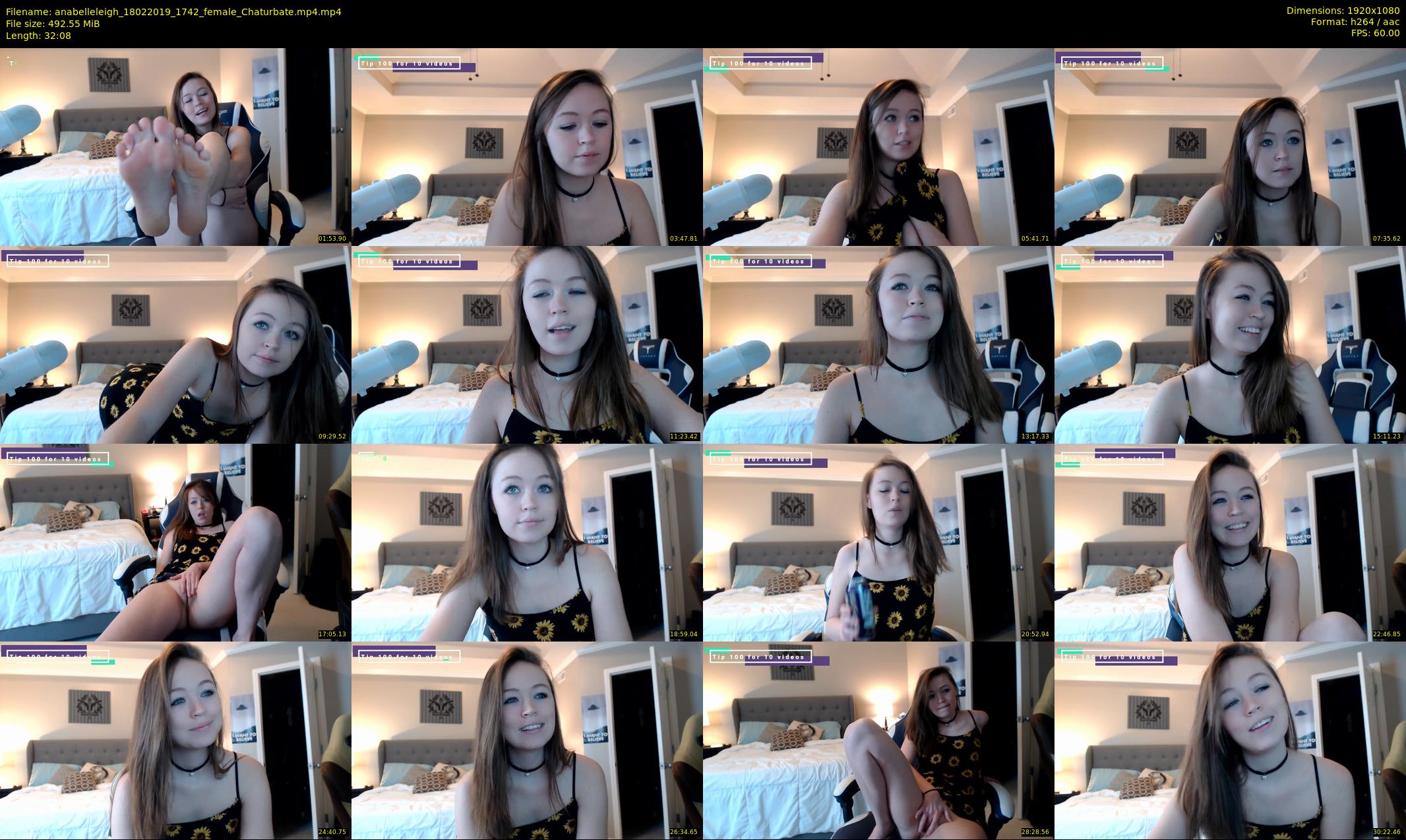 anabelleleigh — 33 minute Chaturbate female cam show recording, 1080p, Feb 18, 2019