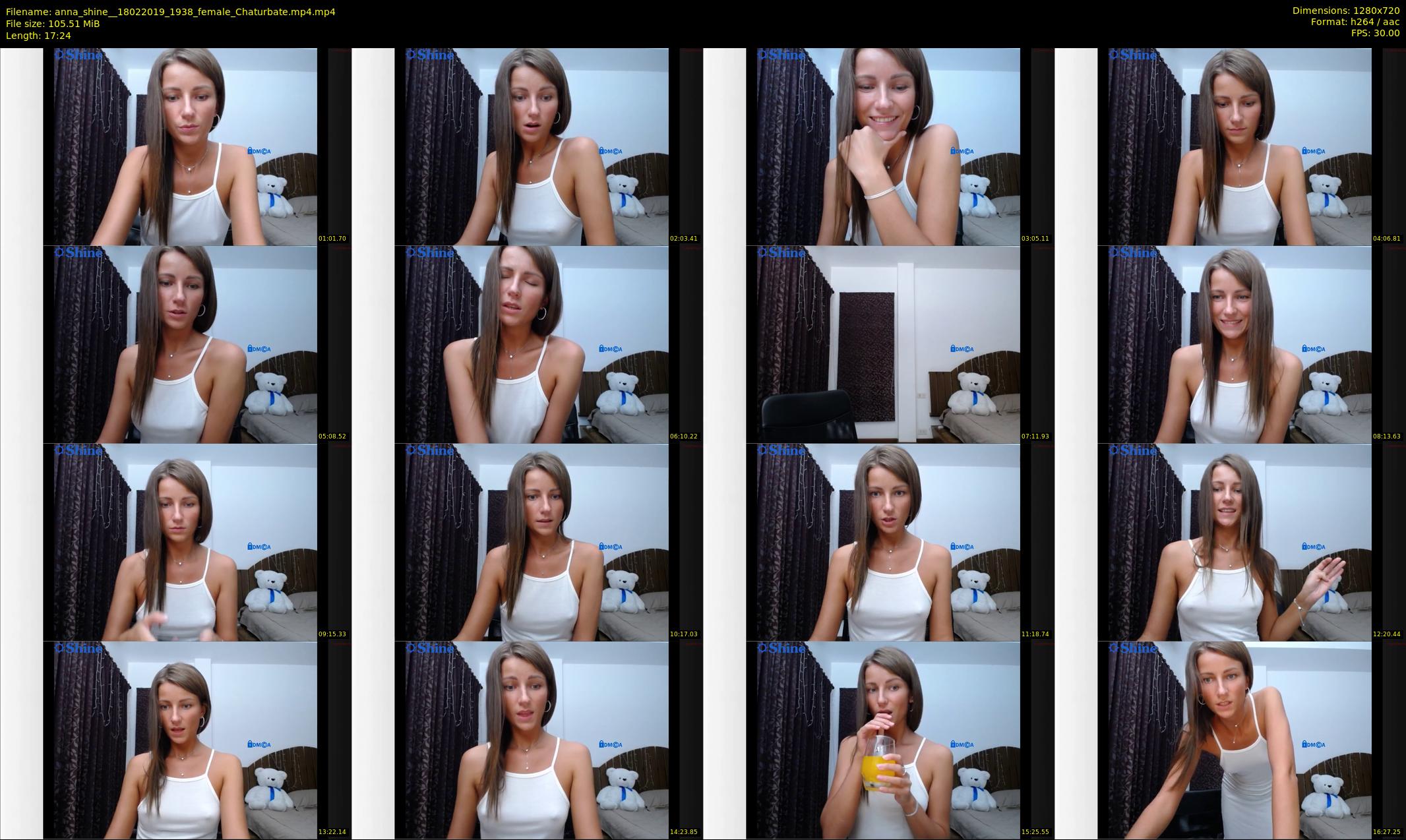 anna_shine_ — 18 minute Chaturbate female cam show recording, 720p, Feb 18, 2019