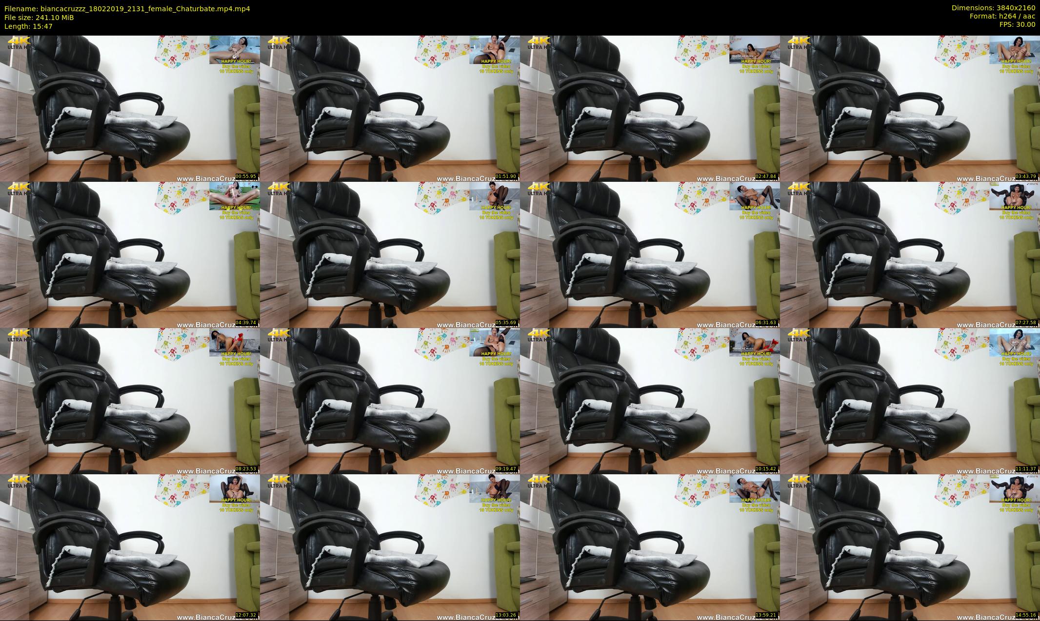 biancacruzzz — 16 minute Chaturbate female cam show recording, 4K, Feb 18, 2019